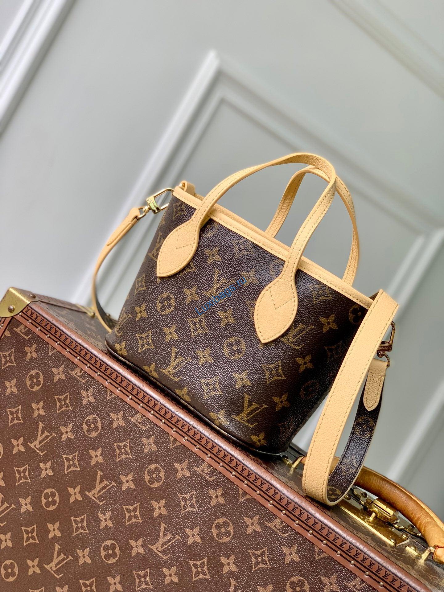louis vuitton lv m29228 neverfull bandoulière inside out bb bag monogram banane 2 Louis Vuitton LV M29228 Neverfull Bandoulière Inside Out BB Bag Monogram Banane | louis vuitton lv m29228 neverfull bandouliere inside out bb bag monogram banane 3
