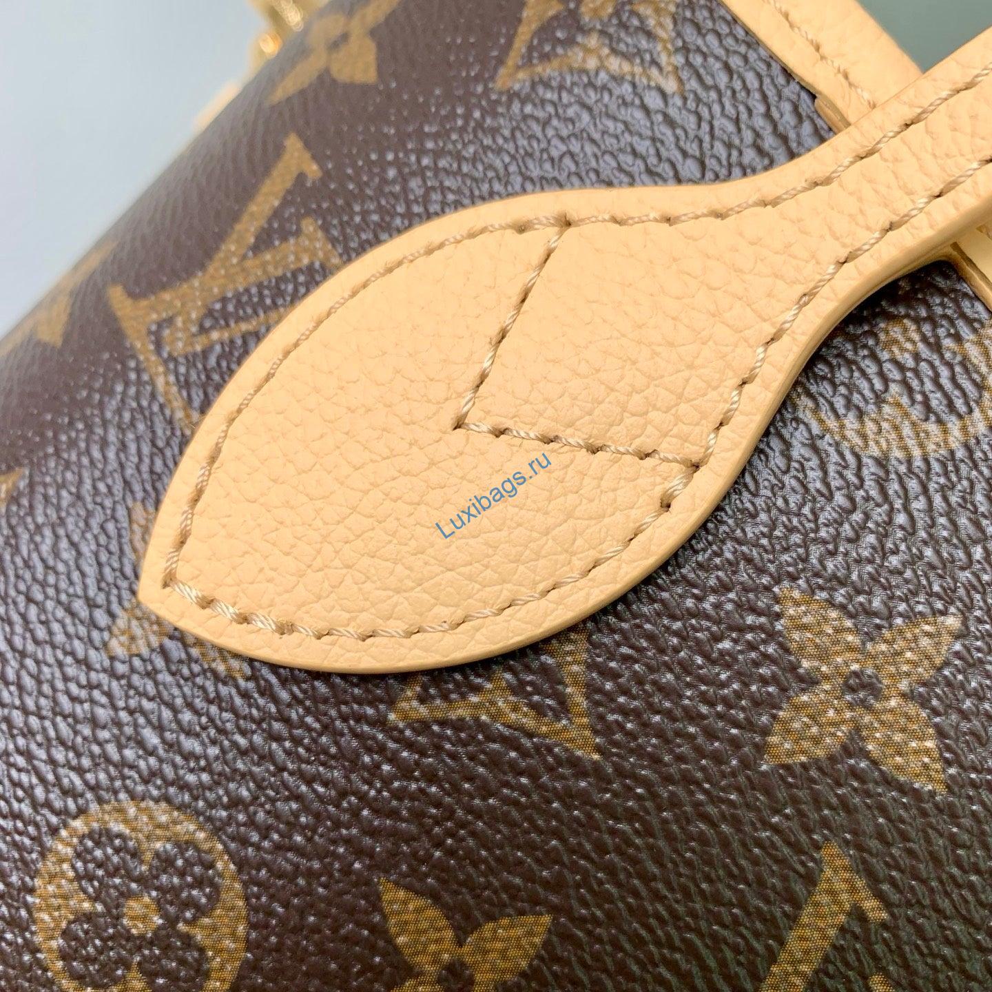Louis Vuitton LV M29228 Neverfull Bandoulière Inside Out BB Bag Monogram Banane | louis vuitton lv m29228 neverfull bandouliere inside out bb bag monogram banane 5
