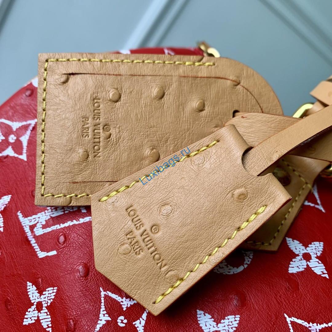 LV M14067 Louis Vuitton Speedy P9 Bandoulière 30 Bag Ostrich Red | lv m14067 louis vuitton speedy p9 bandouliere 30 bag red 05