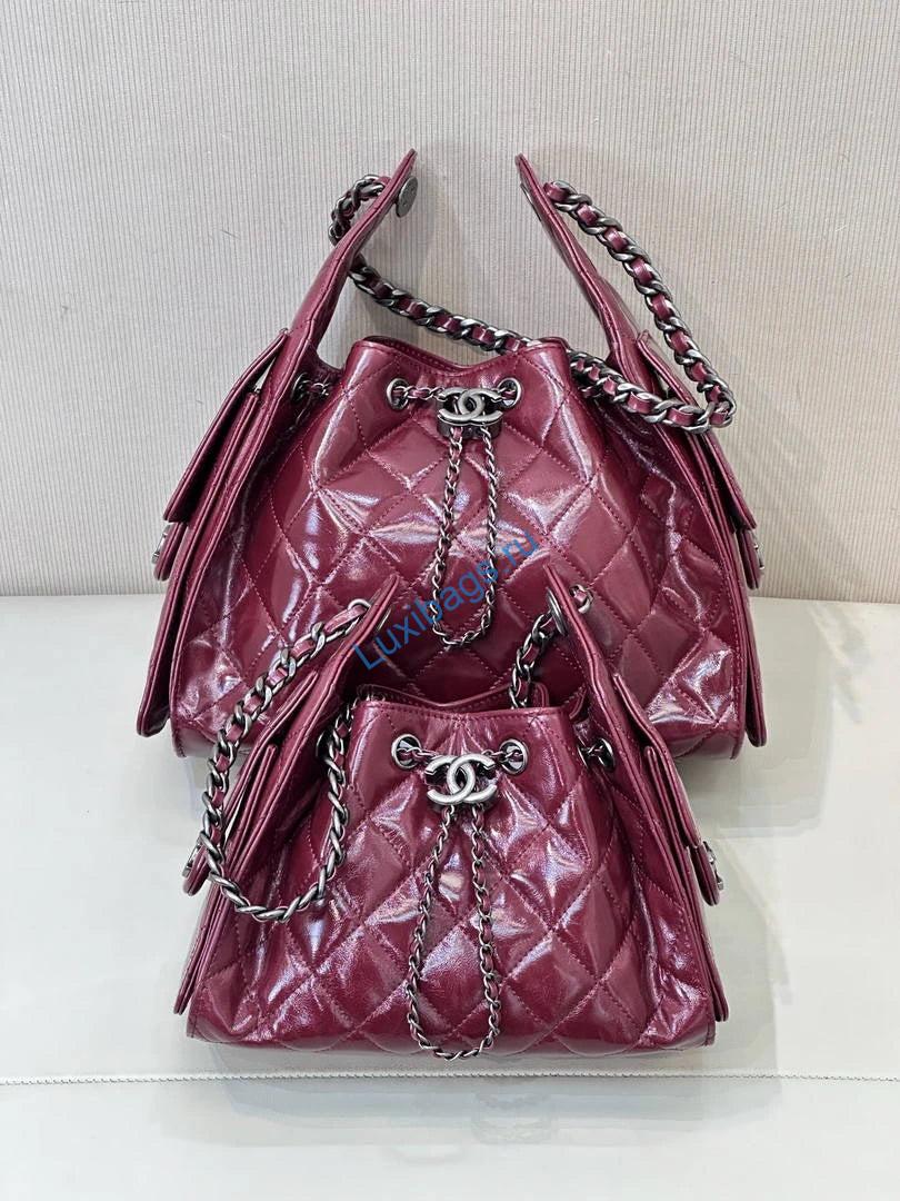 Chanel AS5293 Small Hobo Lambskin & Black Silver-Tone Metal Wine Red | chanel as5293 small hobo lambskin black silver tone metal wine red 10
