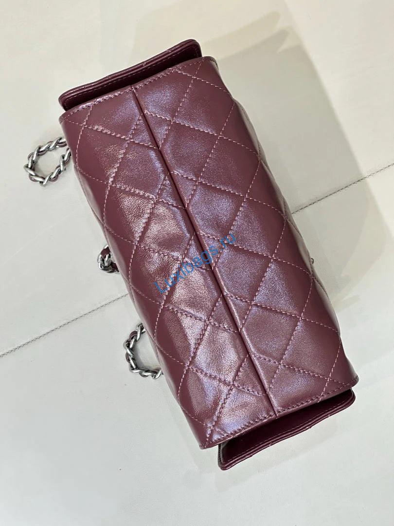 chanel as5631 mini hobo shiny crumpled calfskin & silver-tone metal dark burgundy 8 Chanel AS5631 Mini Hobo Shiny Crumpled Calfskin & Silver-Tone Metal Dark Burgundy | chanel as5631 mini hobo metallic grained calfskin wine red 09