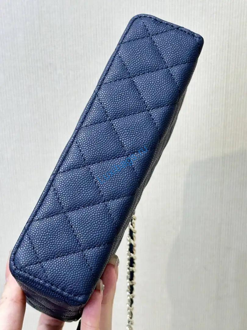 Chanel Classic Vanity with Chain Grained Shiny Calfskin & Gold-Tone Metal AP4385 Navy Blue | chanel classic vanity with chain grained shiny calfskin gold tone metal ap4385 navy blue 09