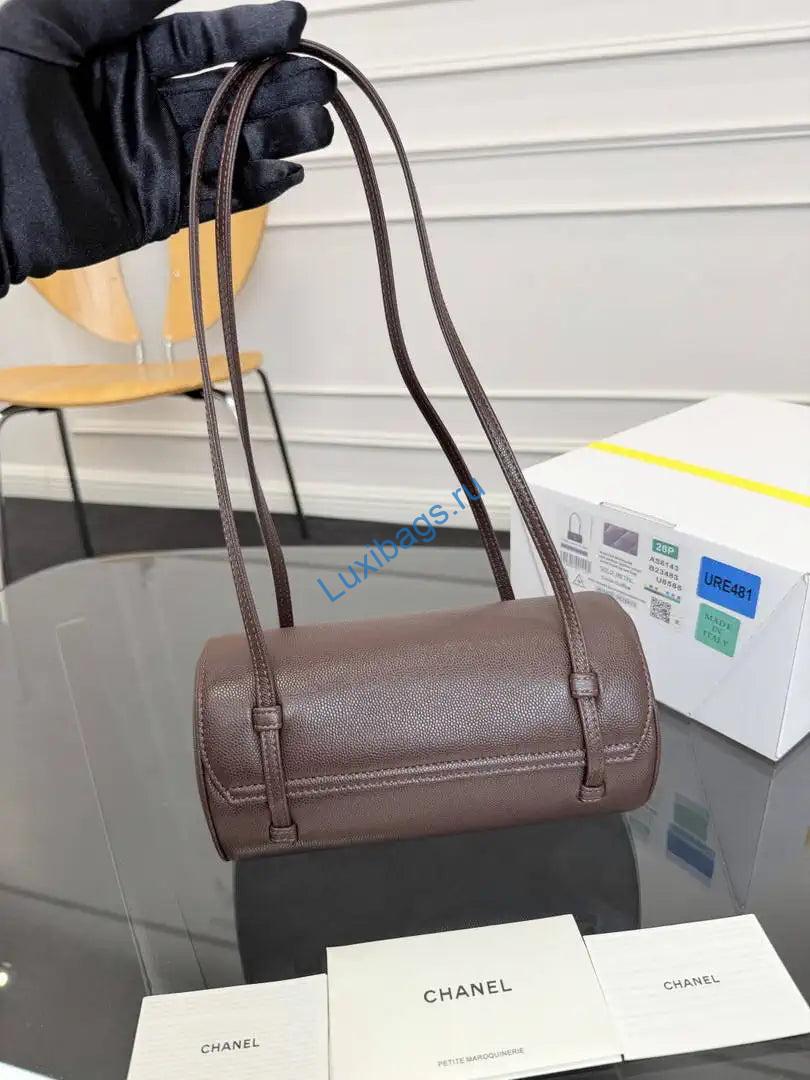 chanel small bowling bag grained shiny calfskin as6143 dark brown 1 Chanel Small Bowling Bag Grained Shiny Calfskin AS6143 Dark Brown | chanel small bowling bag grained shiny calfskin gold tone metal as6143 229