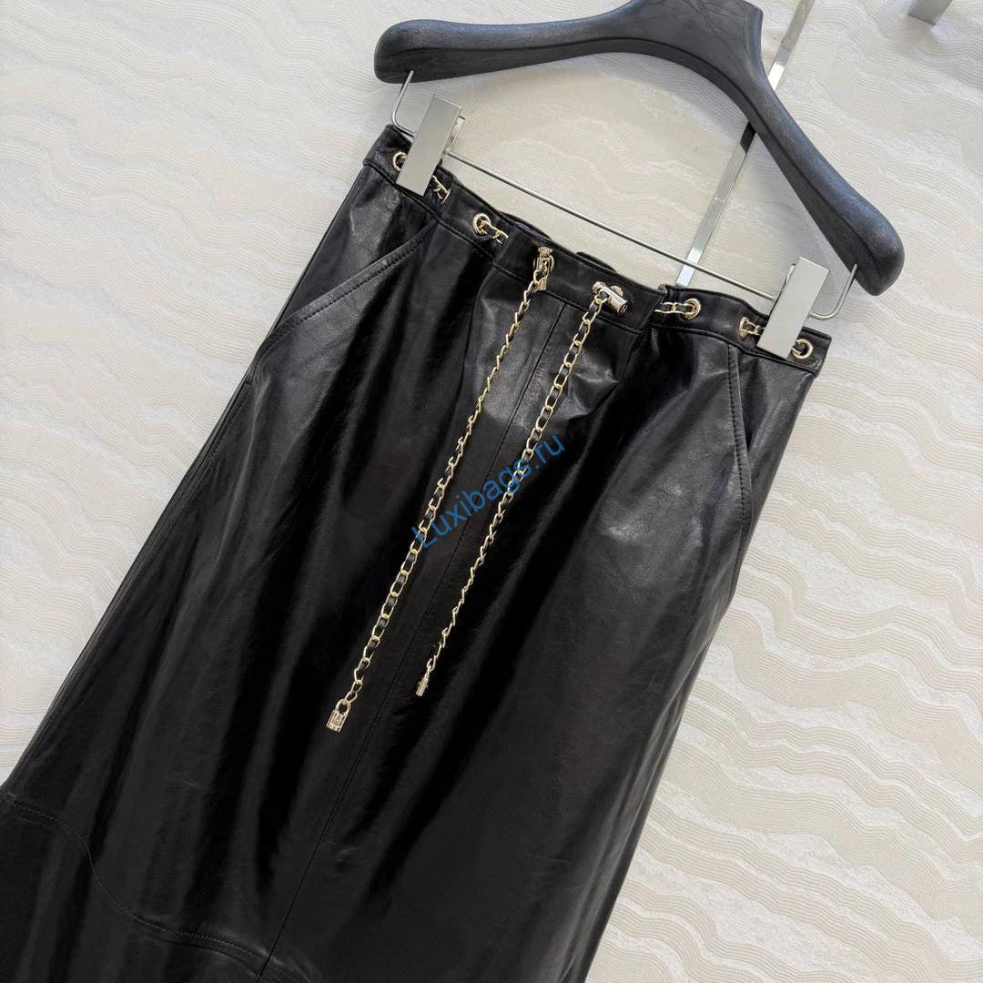Chanel Women Coco 26p Lambskin Slit design long skirt C80093 - 36 - View 2