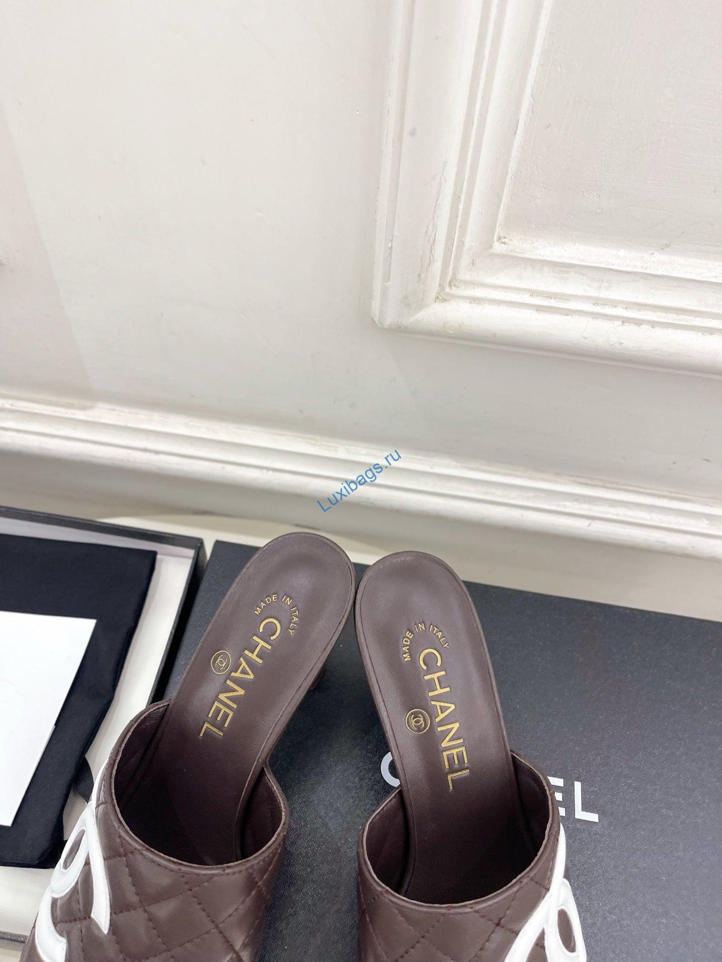 chanel women's diamond-patterned slippers 7.5cm c93339 6 Chanel Women's Diamond-patterned Slippers 7.5cm C93339 | chanel womens diamond patterned slippers 7 5cm c93339 7