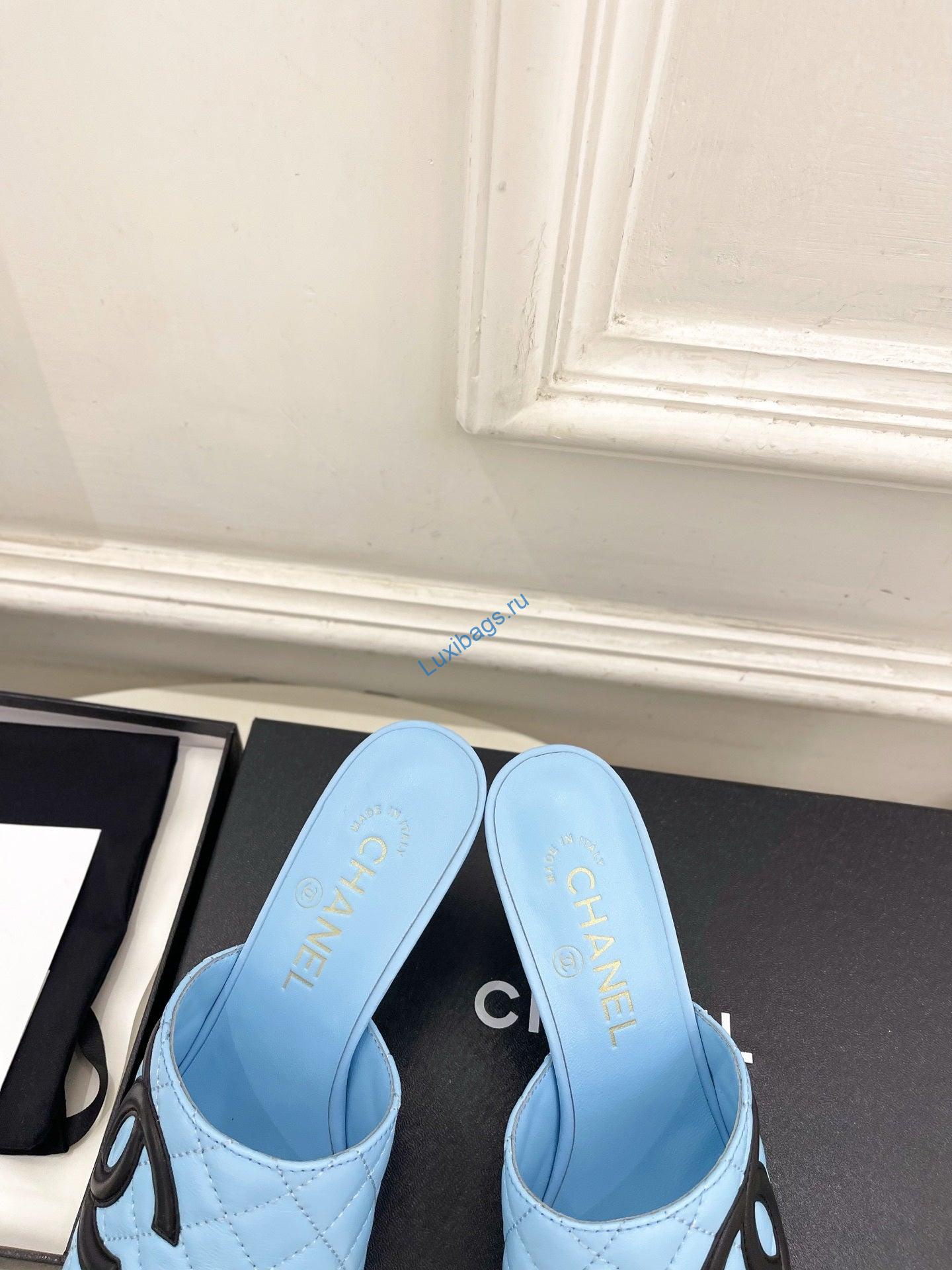 chanel women's diamond-patterned slippers 7.5cm c93341 6 Chanel Women's Diamond-patterned Slippers 7.5cm C93341 | chanel womens diamond patterned slippers 7 5cm c93341 7