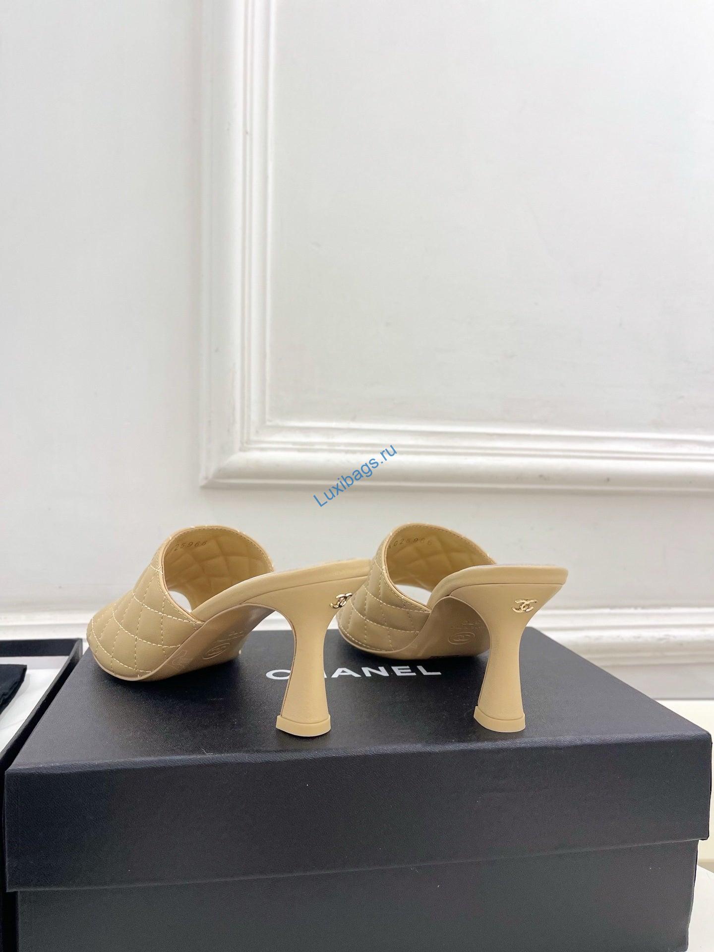 chanel women's diamond-patterned slippers 7.5cm c93346 6 Chanel Women's Diamond-patterned Slippers 7.5cm C93346 | chanel womens diamond patterned slippers 7 5cm c93346 7