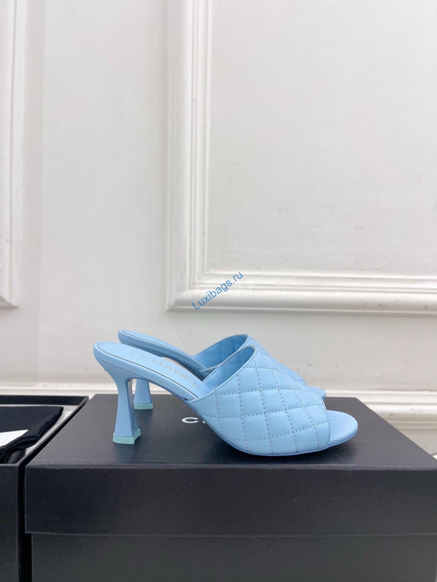 Chanel Women's Diamond-patterned Slippers 7.5cm C93349 | chanel womens diamond patterned slippers 7 5cm c93349 2
