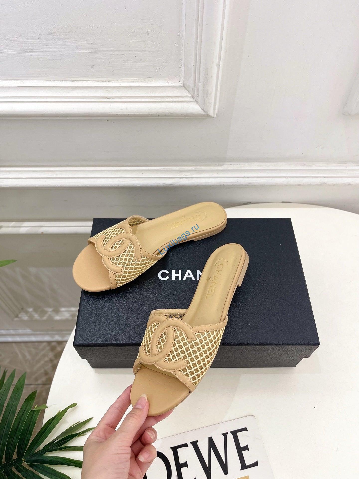 chanel women's mesh openwork flat slippers c93323 2 Chanel Women's Mesh Openwork Flat Slippers C93323 | chanel womens mesh openwork flat slippers c93323 3