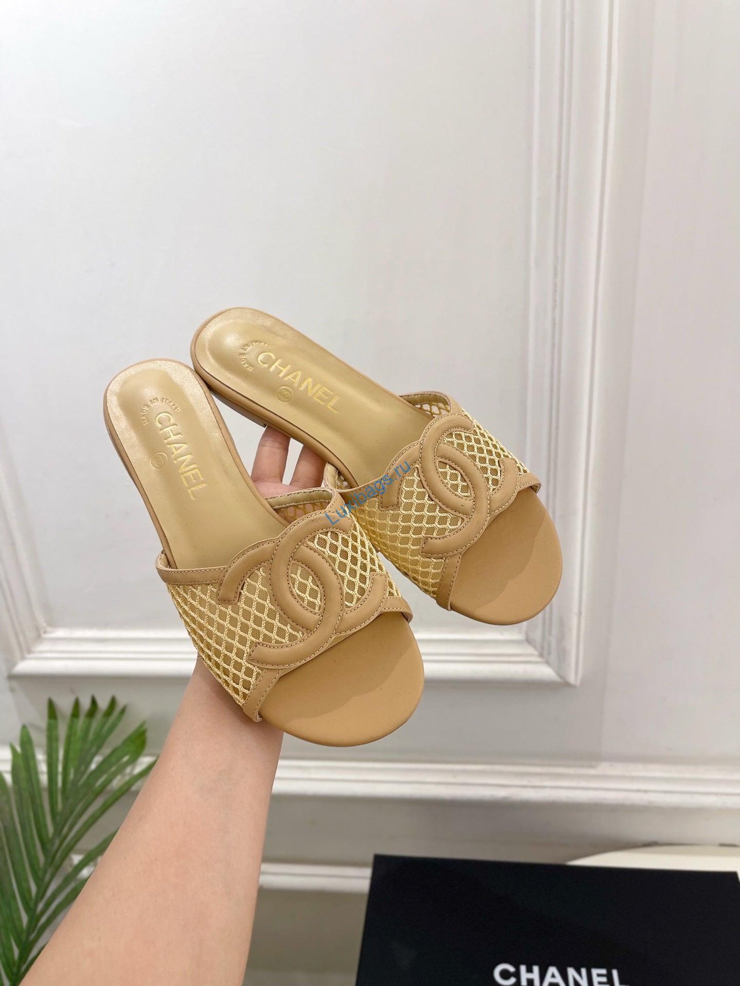 chanel women's mesh openwork flat slippers c93323 3 Chanel Women's Mesh Openwork Flat Slippers C93323 | chanel womens mesh openwork flat slippers c93323 4