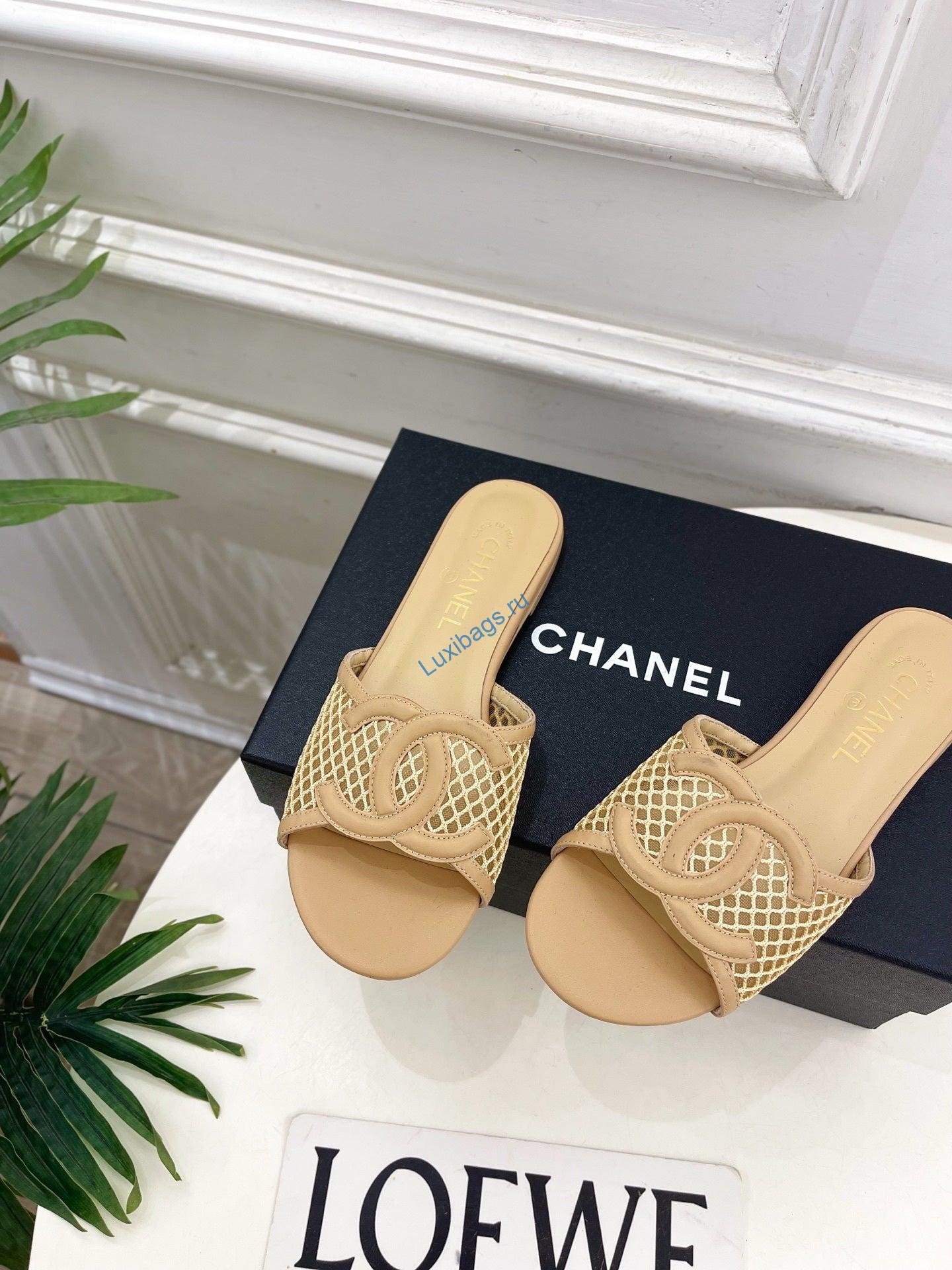 chanel women's mesh openwork flat slippers c93323 5 Chanel Women's Mesh Openwork Flat Slippers C93323 | chanel womens mesh openwork flat slippers c93323 6