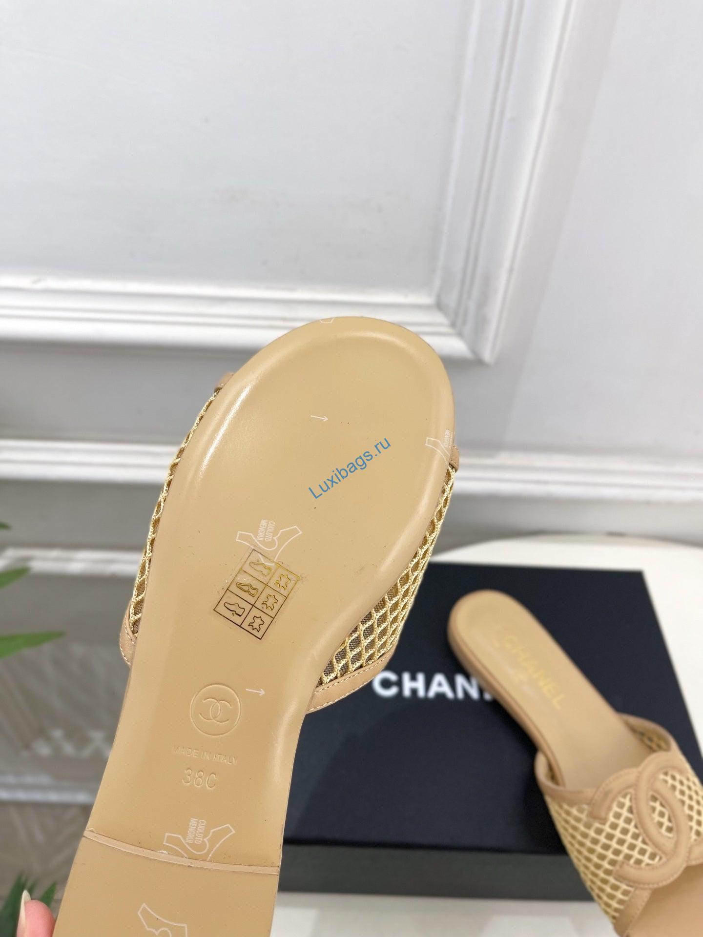 chanel women's mesh openwork flat slippers c93323 8 Chanel Women's Mesh Openwork Flat Slippers C93323 | chanel womens mesh openwork flat slippers c93323 9
