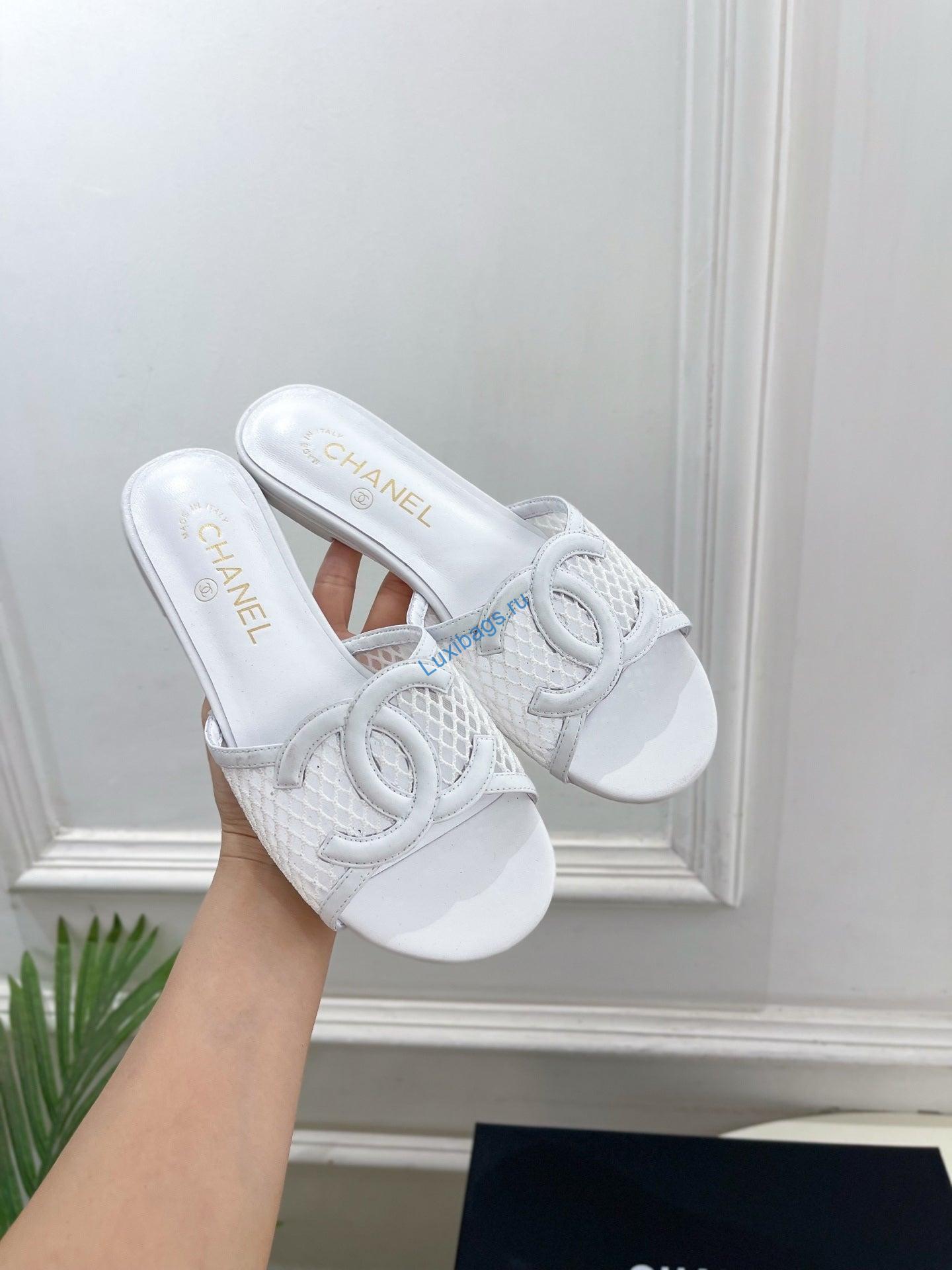 chanel women's mesh openwork flat slippers c93324 3 Chanel Women's Mesh Openwork Flat Slippers C93324 | chanel womens mesh openwork flat slippers c93324 4