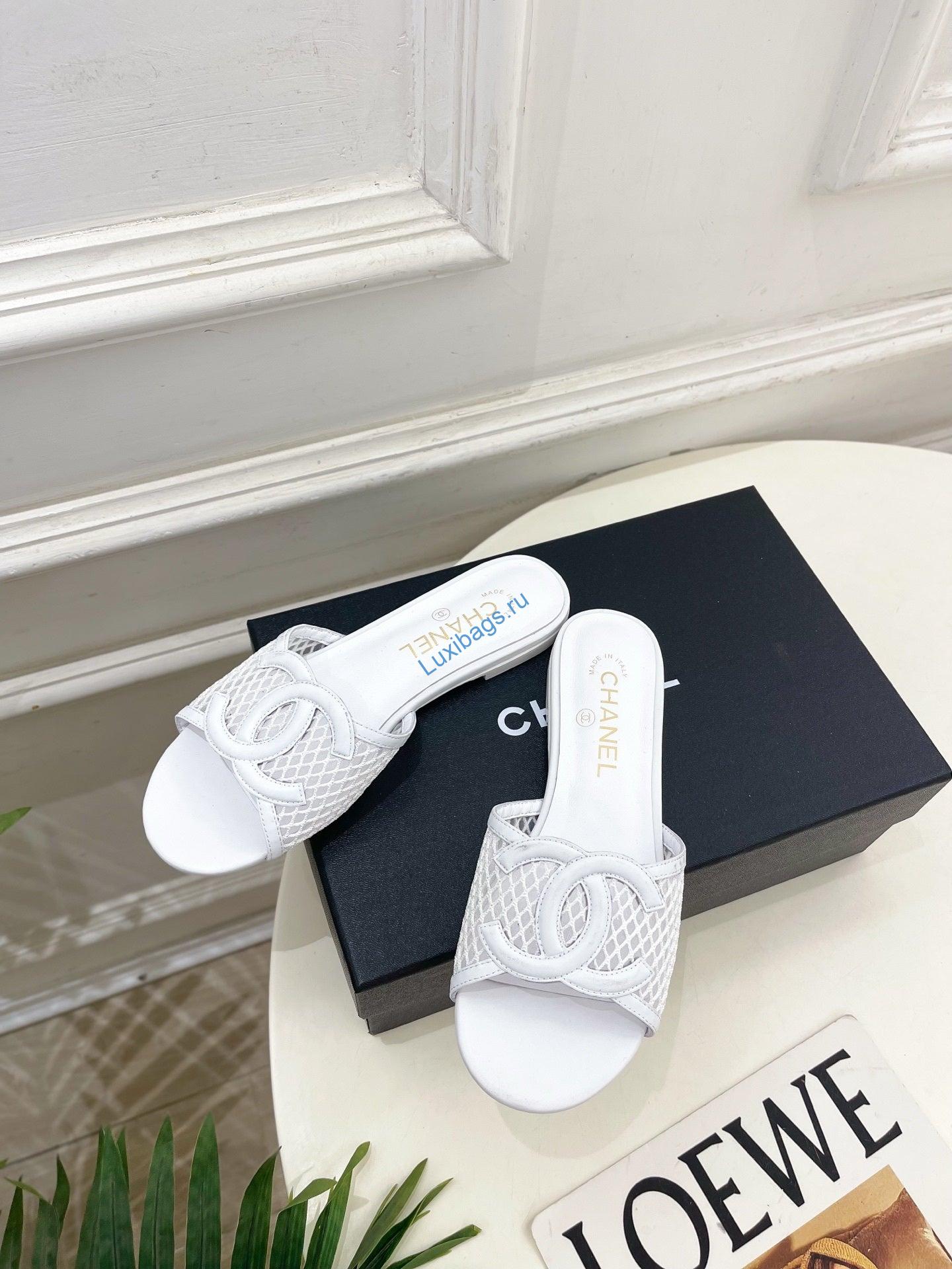 chanel women's mesh openwork flat slippers c93324 4 Chanel Women's Mesh Openwork Flat Slippers C93324 | chanel womens mesh openwork flat slippers c93324 5
