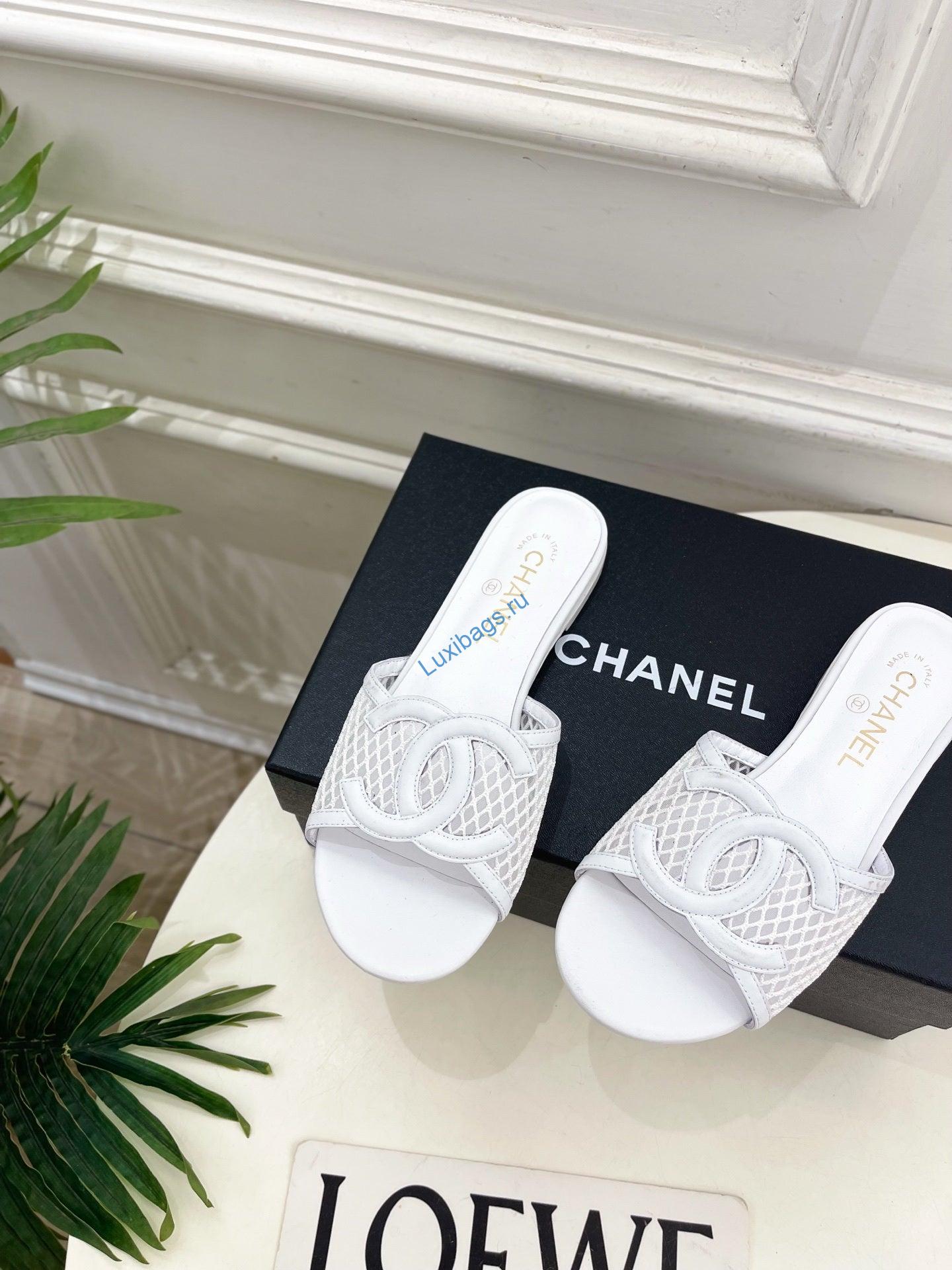 chanel women's mesh openwork flat slippers c93324 5 Chanel Women's Mesh Openwork Flat Slippers C93324 | chanel womens mesh openwork flat slippers c93324 6