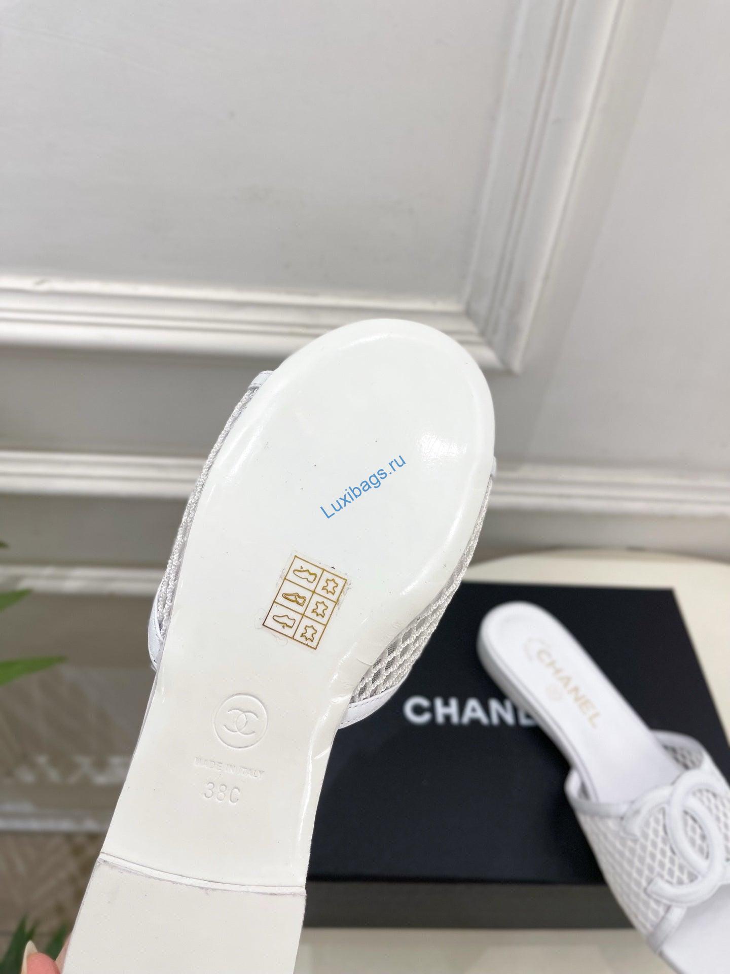 chanel women's mesh openwork flat slippers c93324 8 Chanel Women's Mesh Openwork Flat Slippers C93324 | chanel womens mesh openwork flat slippers c93324 9