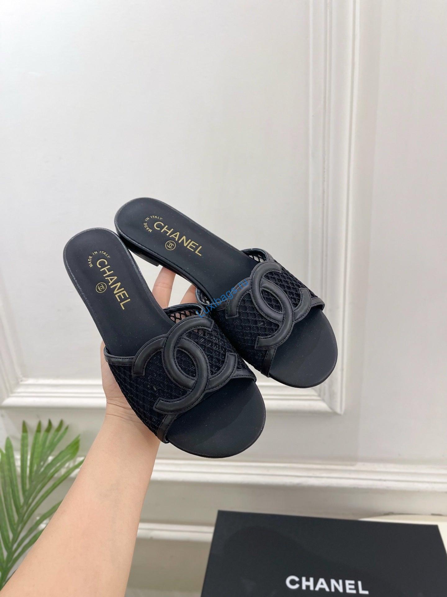 chanel women's mesh openwork flat slippers c93325 3 Chanel Women's Mesh Openwork Flat Slippers C93325 | chanel womens mesh openwork flat slippers c93325 4