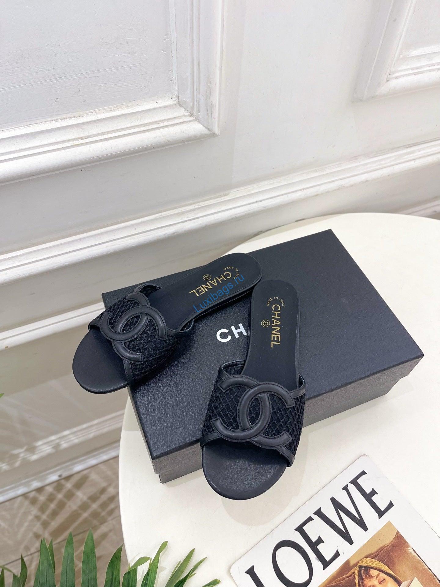 chanel women's mesh openwork flat slippers c93325 4 Chanel Women's Mesh Openwork Flat Slippers C93325 | chanel womens mesh openwork flat slippers c93325 5