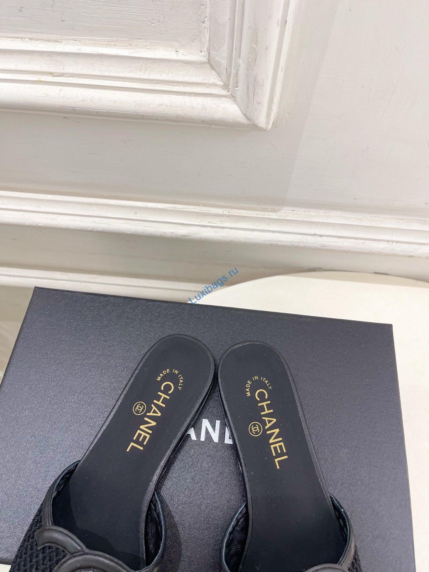 chanel women's mesh openwork flat slippers c93325 6 Chanel Women's Mesh Openwork Flat Slippers C93325 | chanel womens mesh openwork flat slippers c93325 7