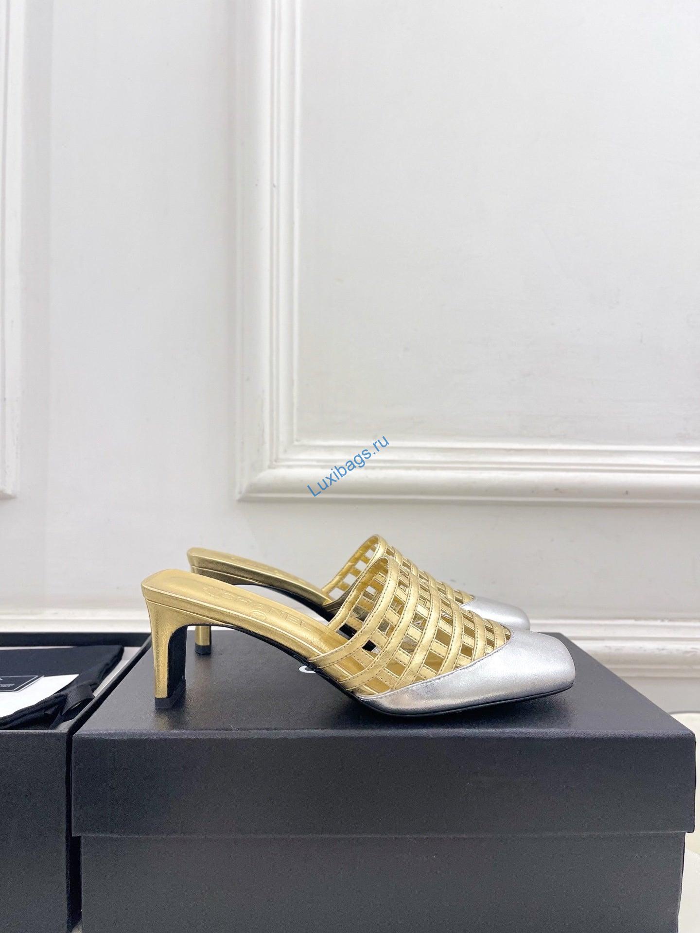 chanel women's woven openwork square-toe mules 6cm c93350 1 Chanel Women's Woven Openwork Square-toe Mules 6cm C93350 | chanel womens woven openwork square toe mules 6cm c93350 2