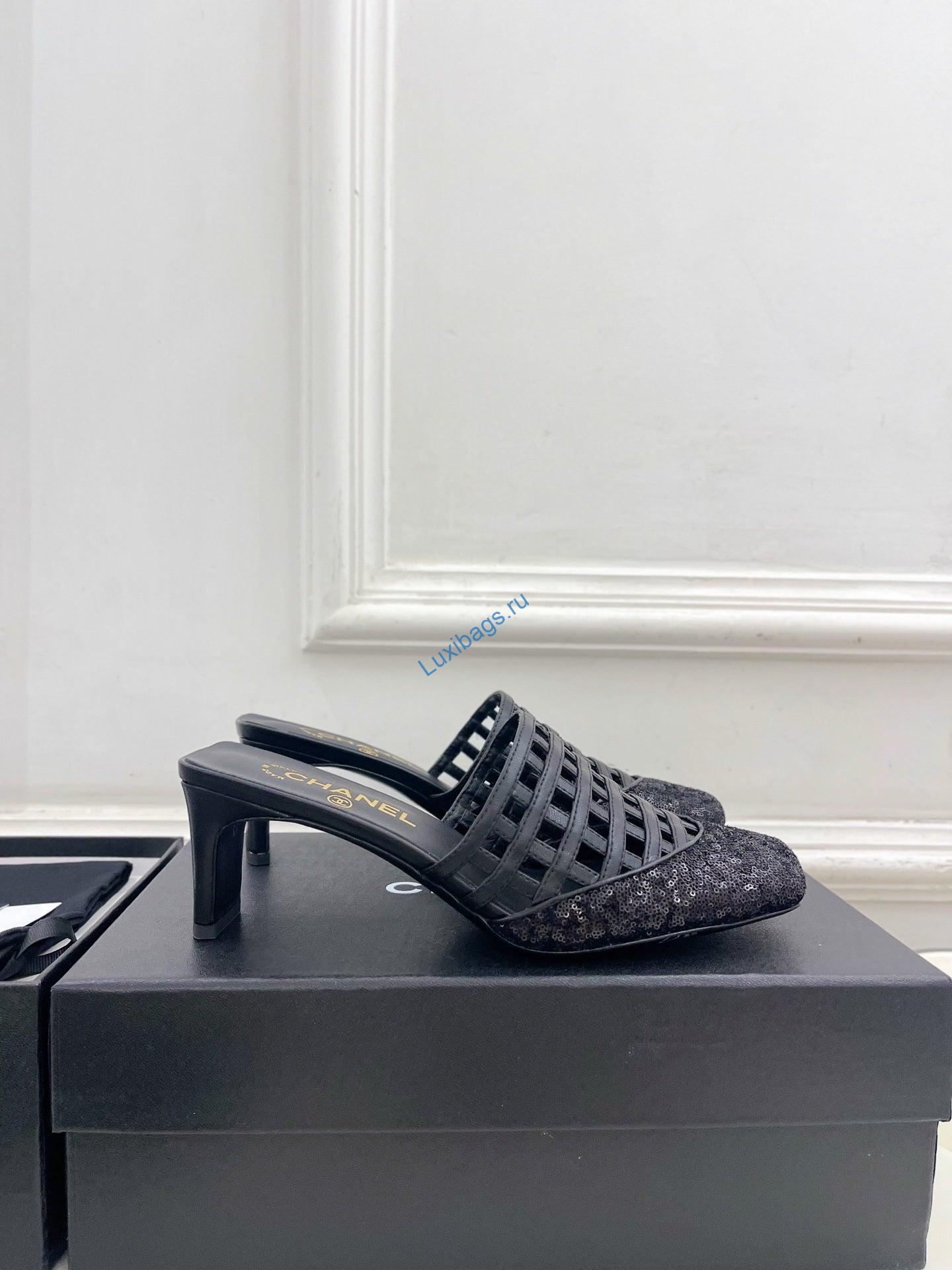 chanel women's woven openwork square-toe mules 6cm c93353 1 Chanel Women's Woven Openwork Square-toe Mules 6cm C93353 | chanel womens woven openwork square toe mules 6cm c93353 2