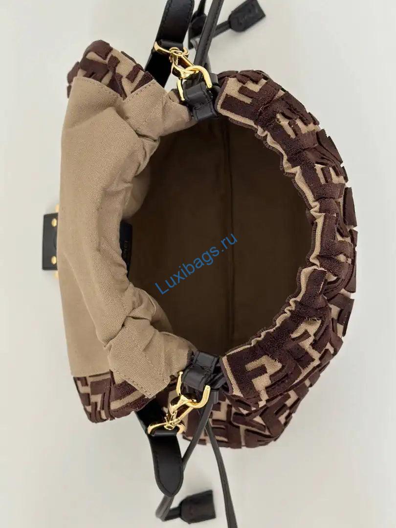 fendi 8br833aq0df1sk5 mamma baguette medium dark brown ff flocked bag 8 Fendi 8BR833AQ0DF1SK5 Mamma Baguette Medium Dark Brown FF flocked bag | fendi 8br833aq0df1sk5 mamma baguette medium dark brown ff flocked bag 9