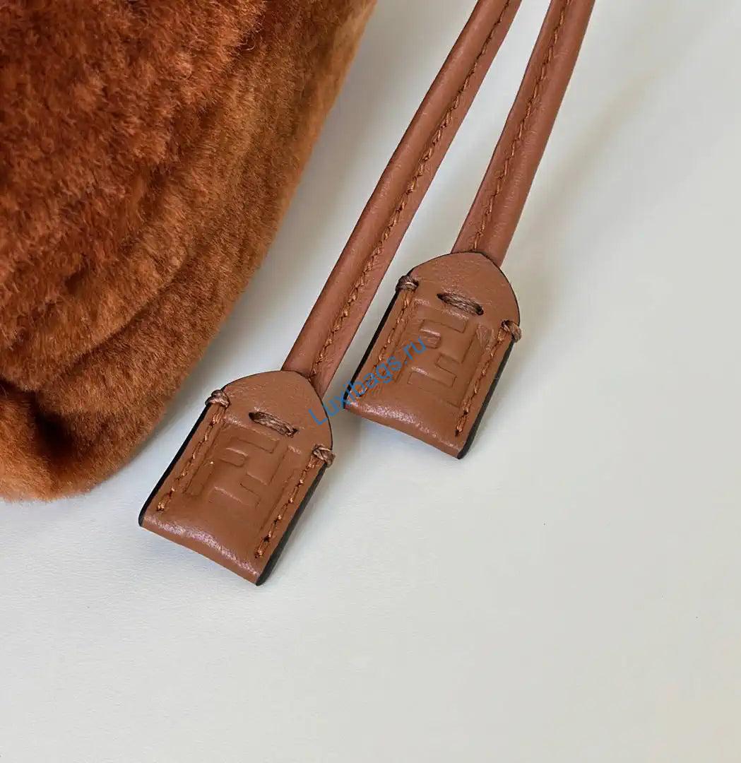 fendi 8br833aycuf0nga mamma baguette medium brown shearling bag 8693l 4 Fendi 8BR833AYCUF0NGA Mamma Baguette Medium Brown shearling bag 8693L - Default Title - View 5
