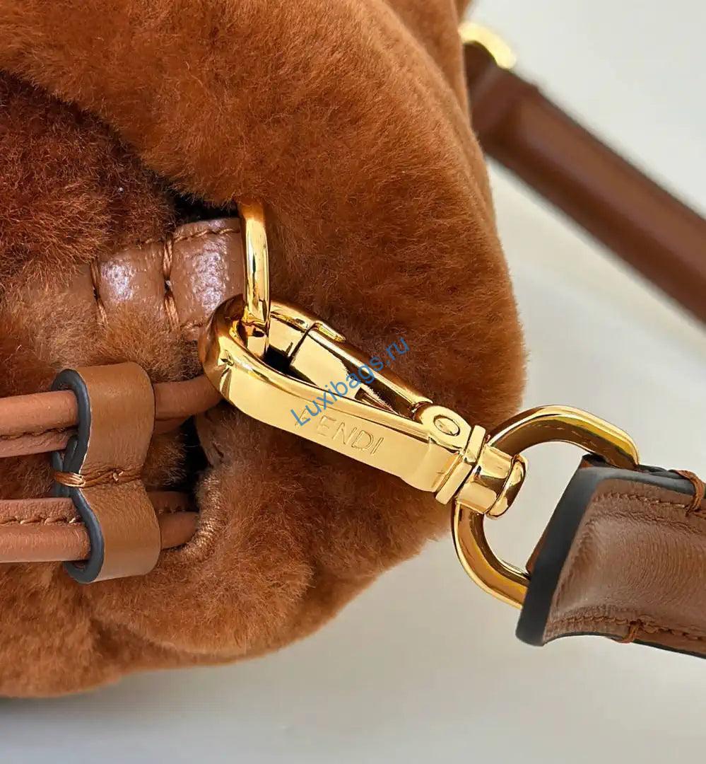 fendi 8br833aycuf0nga mamma baguette medium brown shearling bag 8693l 7 Fendi 8BR833AYCUF0NGA Mamma Baguette Medium Brown shearling bag 8693L - Default Title - View 8
