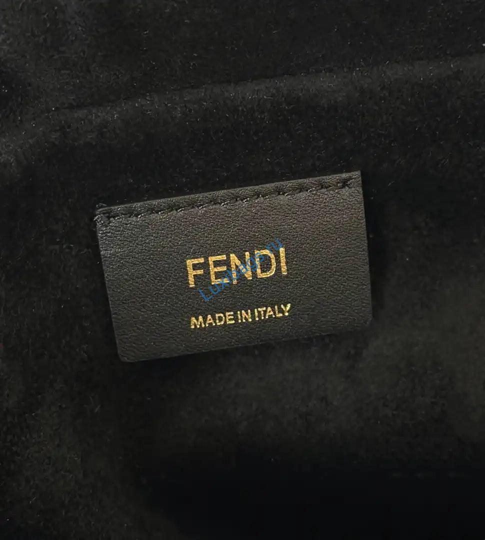 fendi 8br834 mamma baguette large black eel skin leather bag 8677al 6 Fendi 8BR834 Mamma Baguette Large Black eel skin leather bag 8677AL - Default Title - View 7