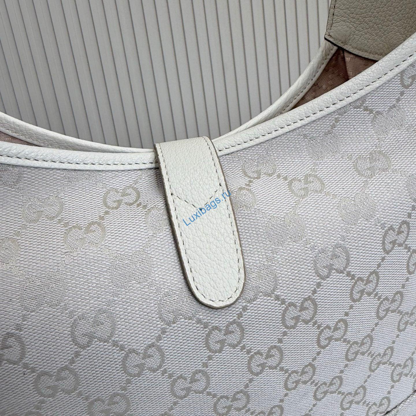 Gucci 863137 Jackie Slim Medium Shoulder Bag Ivory GG canvas | gucci 863137 jackie slim medium shoulder bag ivory gg canvas 7
