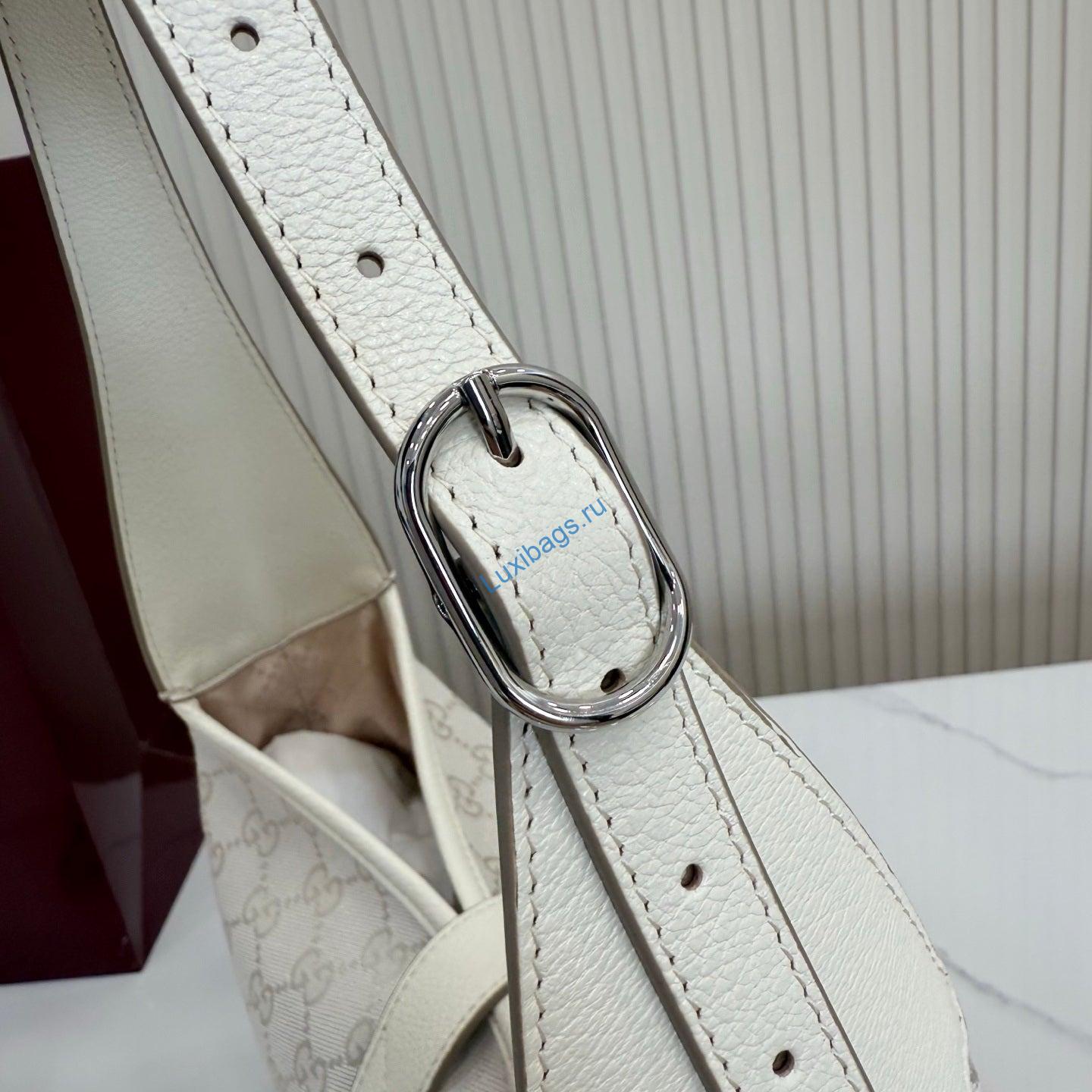Gucci 863137 Jackie Slim Medium Shoulder Bag Ivory GG canvas | gucci 863137 jackie slim medium shoulder bag ivory gg canvas 8
