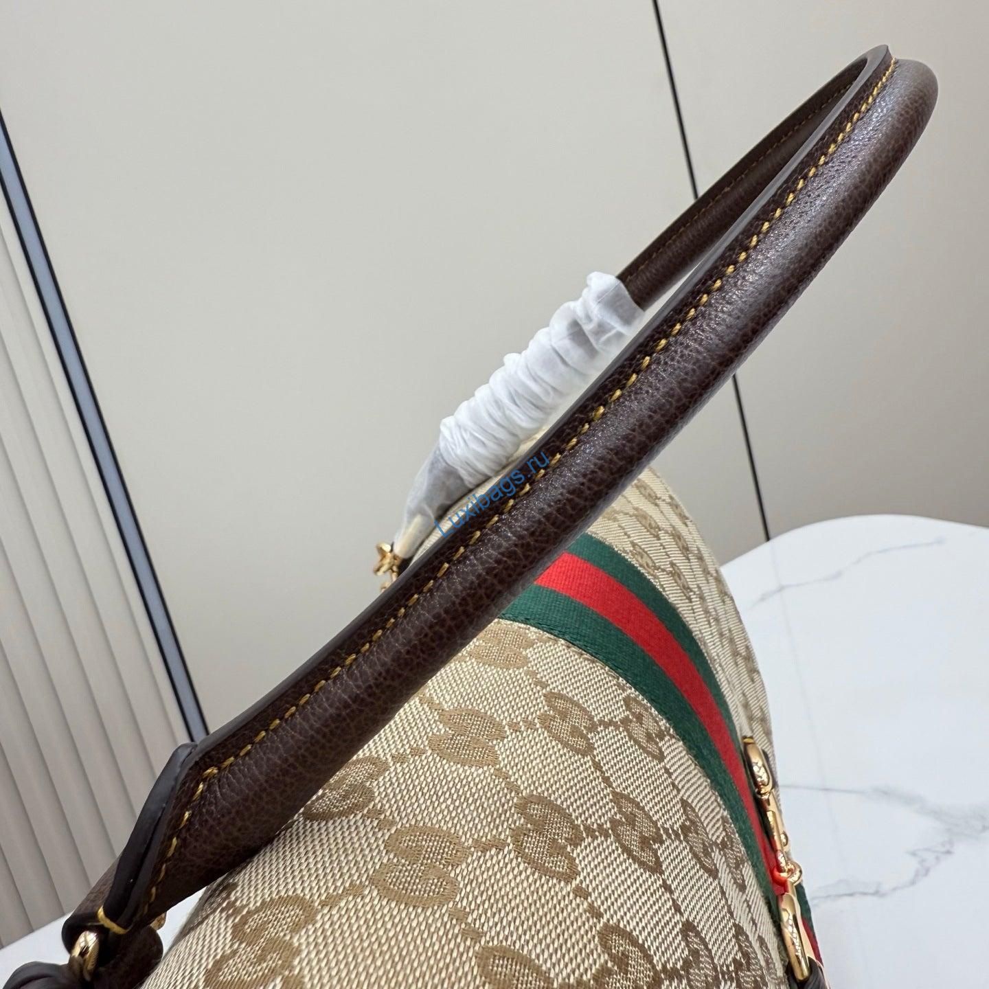 Gucci 875018 Paparazzo Medium Top Handle Bag Sand and dark brown GG canvas | gucci 875018 paparazzo medium top handle bag sand and dark brown gg canvas 3
