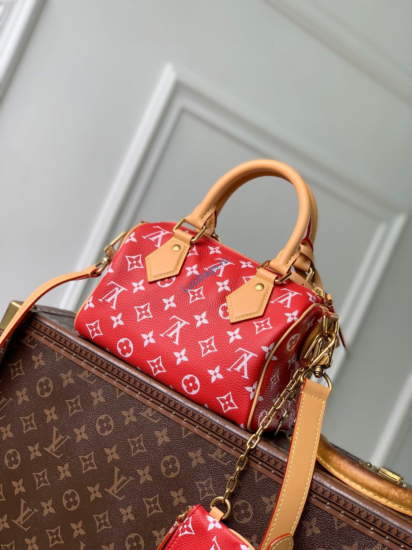 louis vuitton lv m28186 speedy p9 bandoulière 20 bag red 2 Louis Vuitton LV M28186 Speedy P9 Bandoulière 20 Bag Red | louis vuitton lv m28186 speedy p9 bandouliere 20 bag red 3