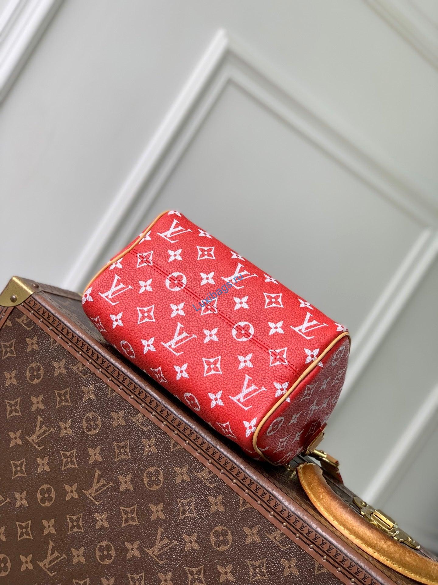 louis vuitton lv m28186 speedy p9 bandoulière 20 bag red 3 Louis Vuitton LV M28186 Speedy P9 Bandoulière 20 Bag Red | louis vuitton lv m28186 speedy p9 bandouliere 20 bag red 4