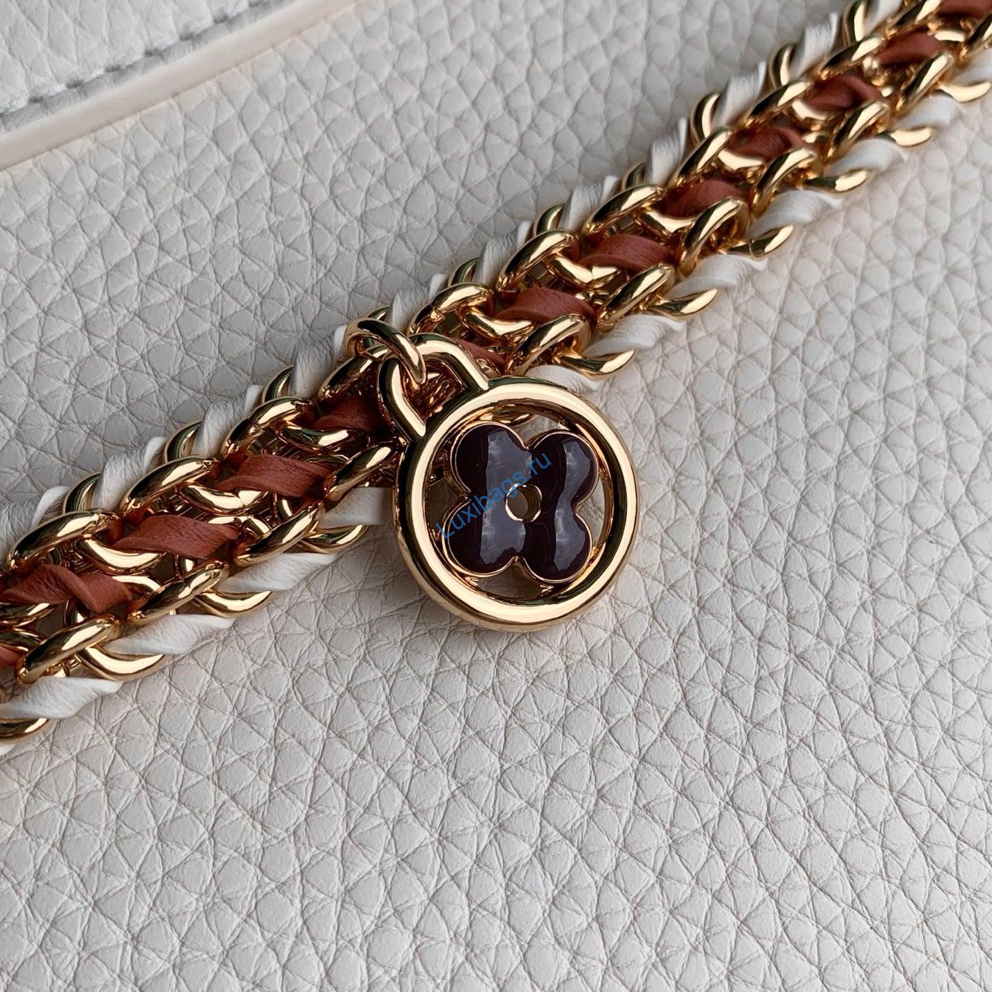 louis vuitton lv m28450 capucines bb bag cream/burnt mahogany 7 Louis Vuitton LV M28450 Capucines BB Bag Cream/Burnt Mahogany | louis vuitton lv m28450 capucines bb bag cream burnt mahogany 8