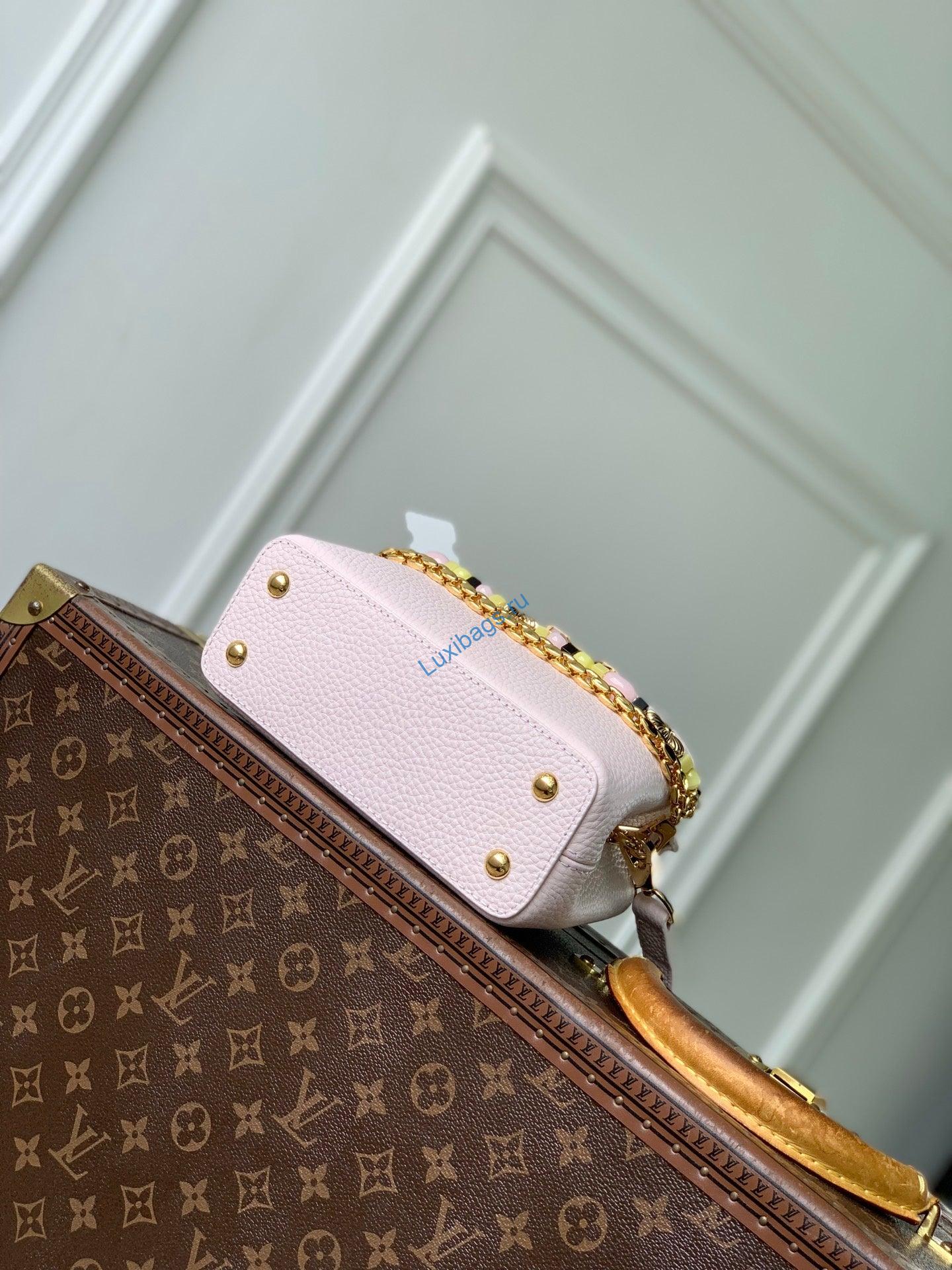 louis vuitton lv m29443 capucines east west mini bag pink 3 Louis Vuitton LV M29443 Capucines East West Mini Bag Pink - Default Title - View 4