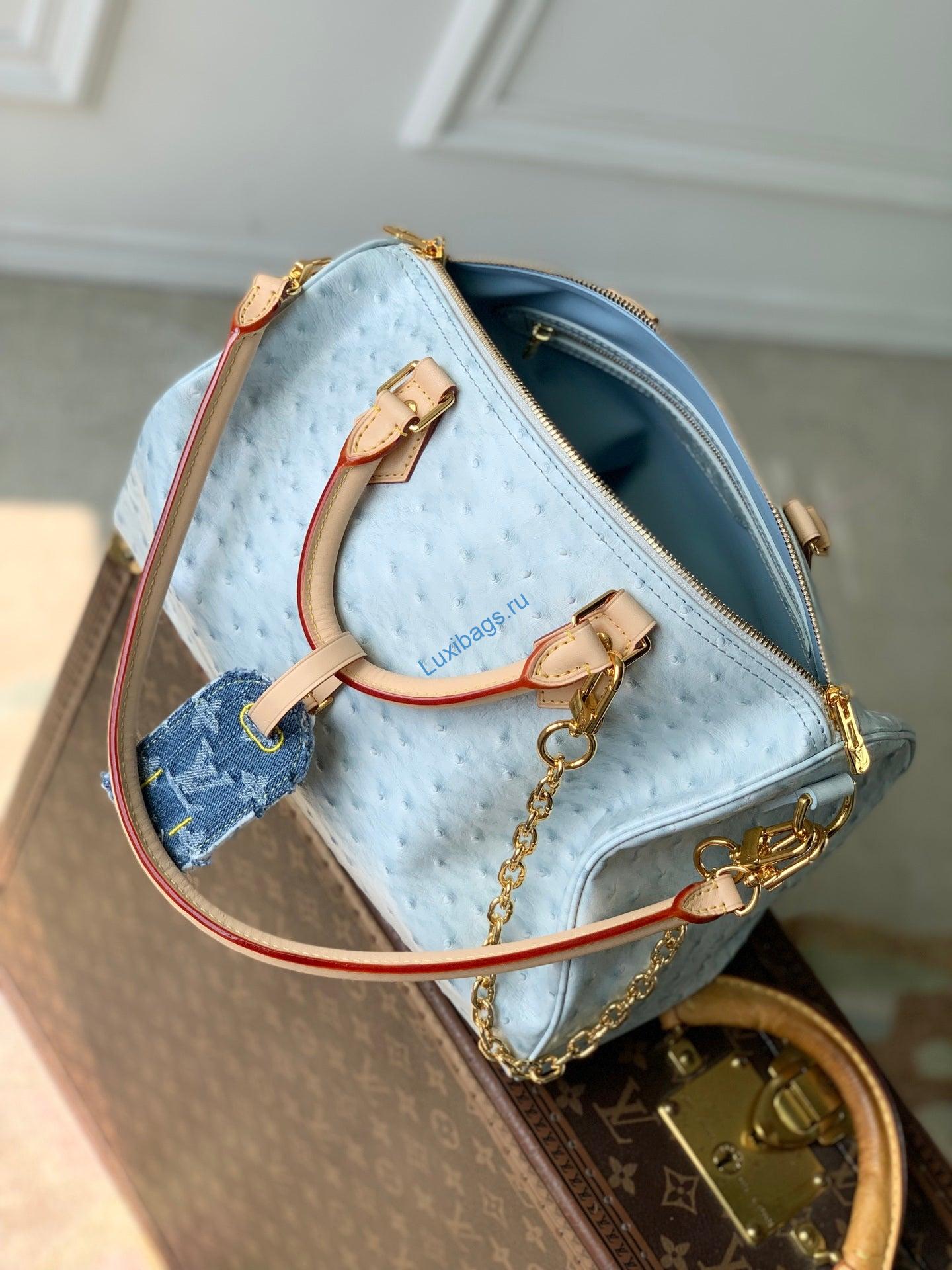 louis vuitton lv m41112 speedy soft 30 boho bag blue/ostrich pattern 7 Louis Vuitton LV M41112 Speedy Soft 30 Boho Bag Blue/Ostrich Pattern | louis vuitton lv m41112 speedy soft 30 boho bag blue ostrich pattern 10