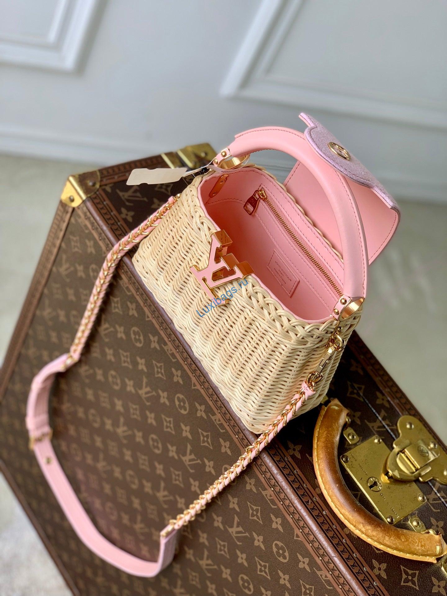 lv m26005 louis vuitton capucines mini bag light pink 9 LV M26005 Louis Vuitton Capucines Mini Bag Light Pink | lv m26005 louis vuitton capucines mini bag light pink 10