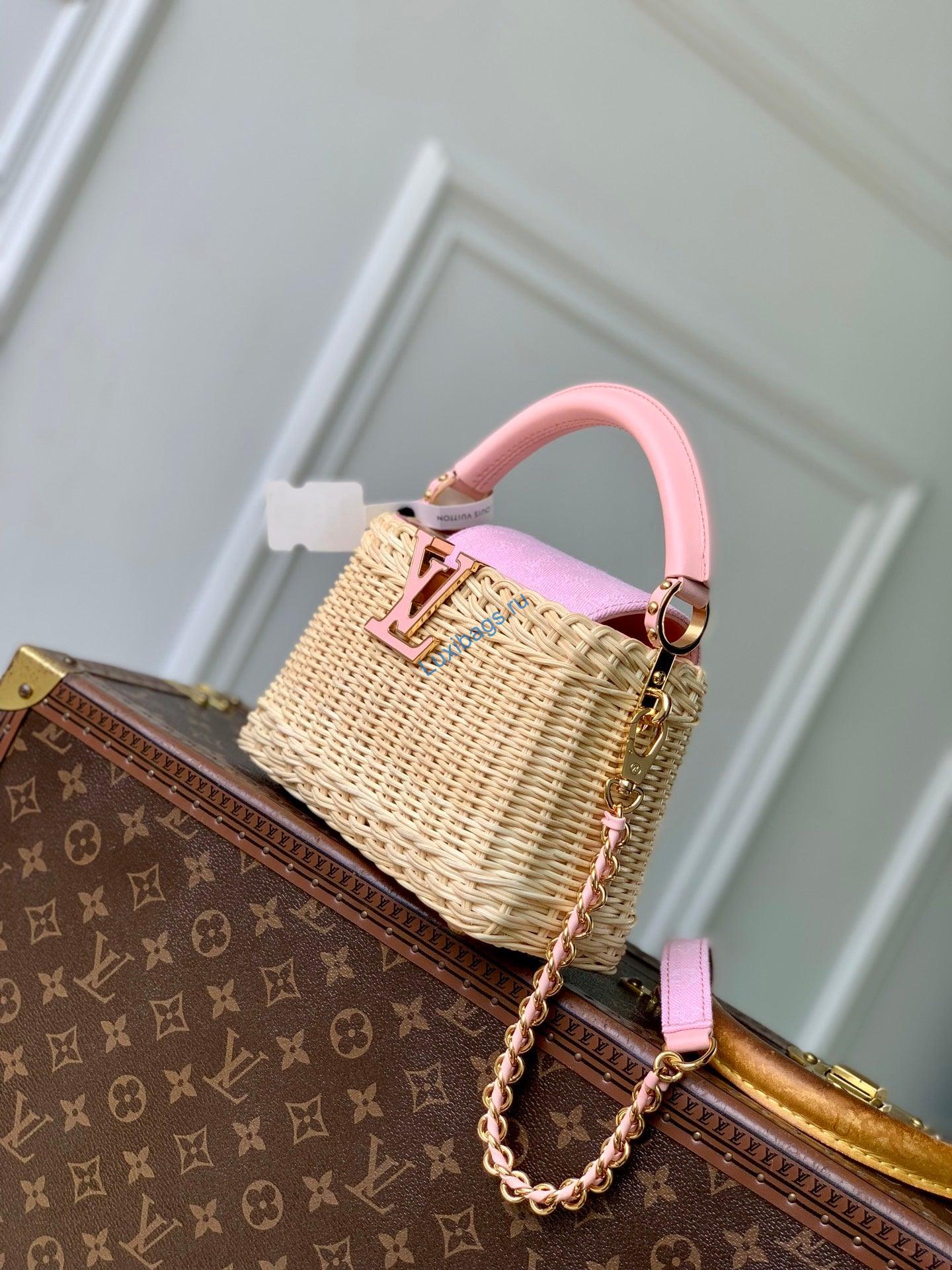 lv m26005 louis vuitton capucines mini bag light pink 1 LV M26005 Louis Vuitton Capucines Mini Bag Light Pink | lv m26005 louis vuitton capucines mini bag light pink 2
