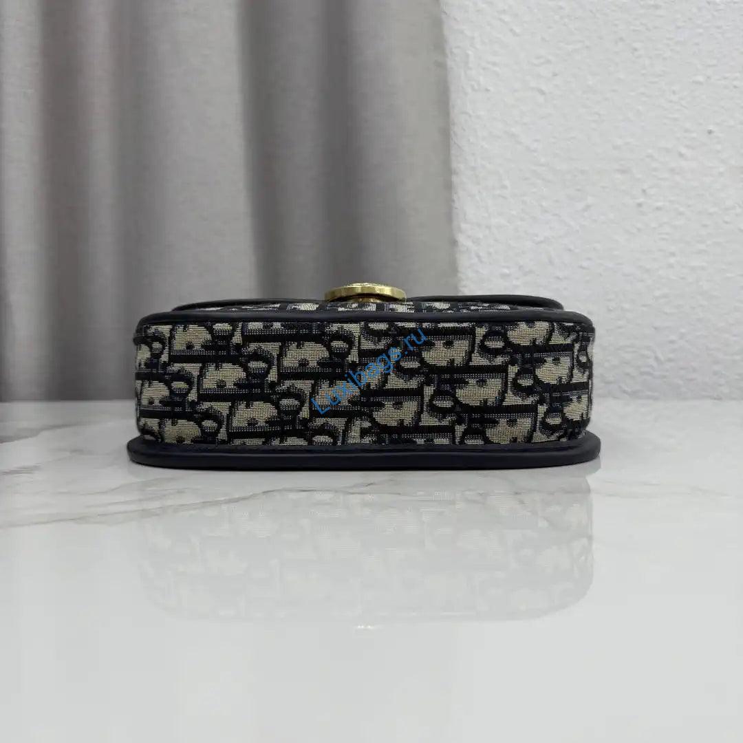 Medium Dior Médaillon Flap Bag M3920QDWP_M900 Blue Dior Oblique Jacquard | medium dior medaillon flap bag m3920qdwp m900 blue dior oblique jacquard 6