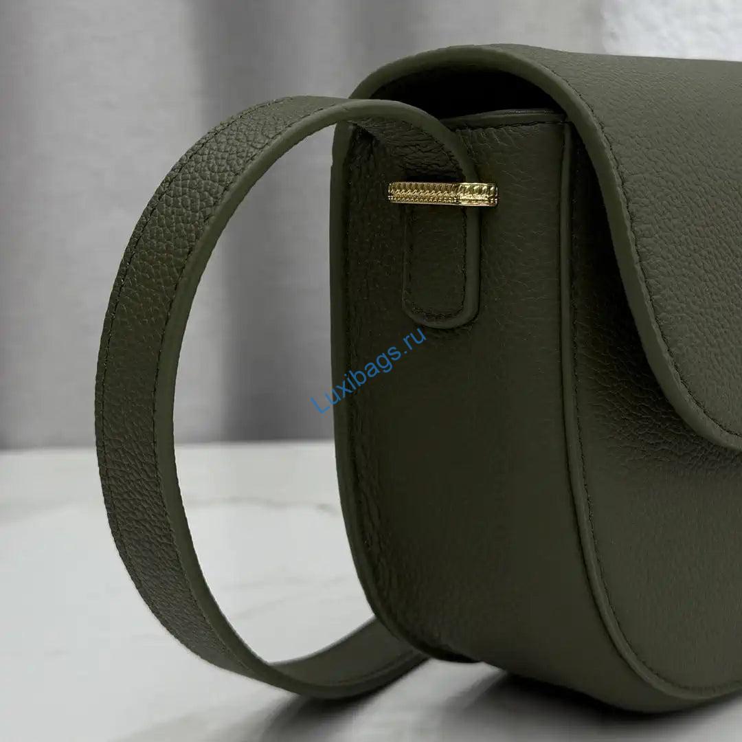 Medium Dior Médaillon Flap Bag M3920QDWP_M900 Olive Green Grained Calfskin | medium dior medaillon flap bag m3920qdwp m900 grained calfskin 111