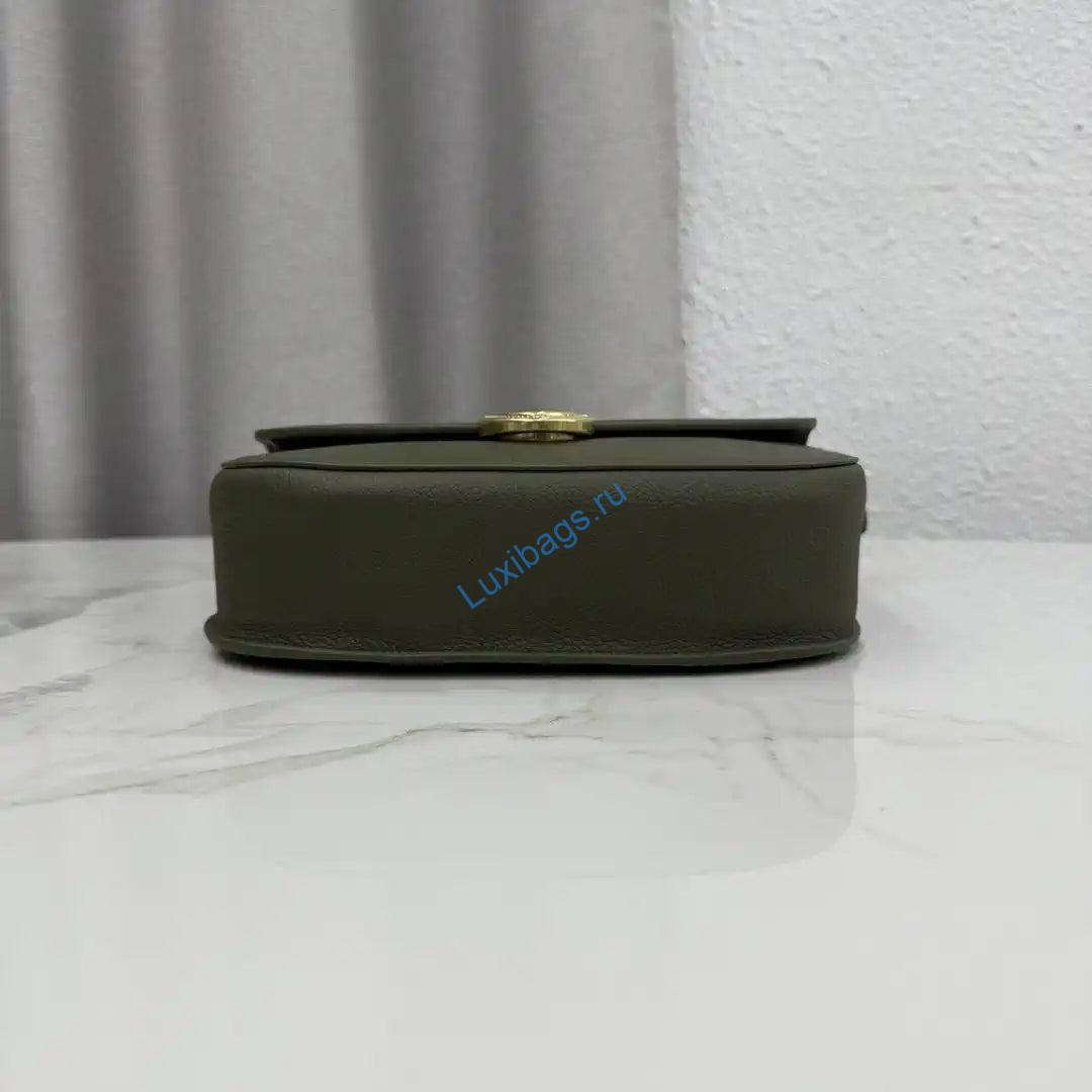 Medium Dior Médaillon Flap Bag M3920QDWP_M900 Olive Green Grained Calfskin | medium dior medaillon flap bag m3920qdwp m900 grained calfskin 114