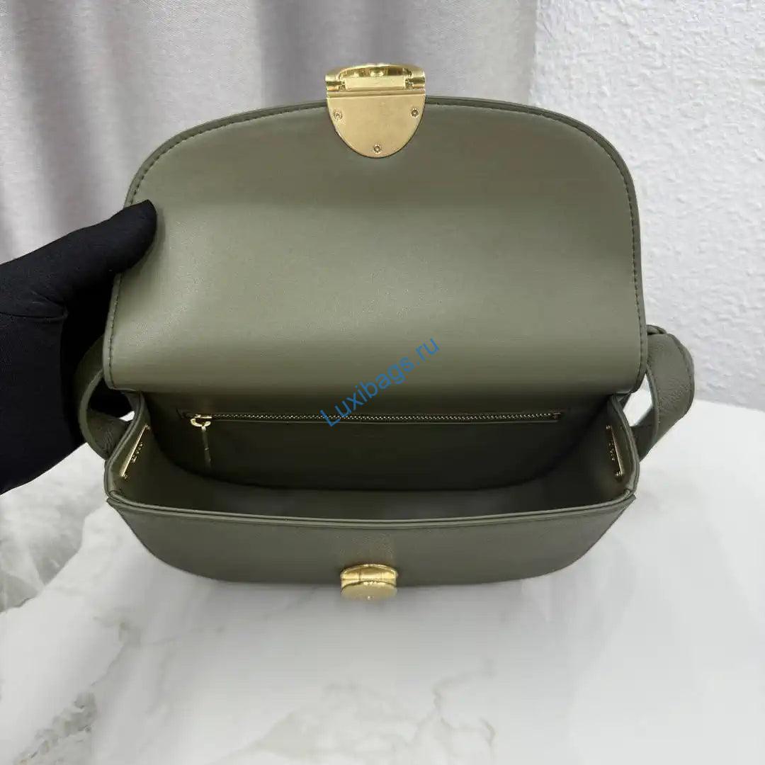 Medium Dior Médaillon Flap Bag M3920QDWP_M900 Olive Green Grained Calfskin | medium dior medaillon flap bag m3920qdwp m900 grained calfskin 116