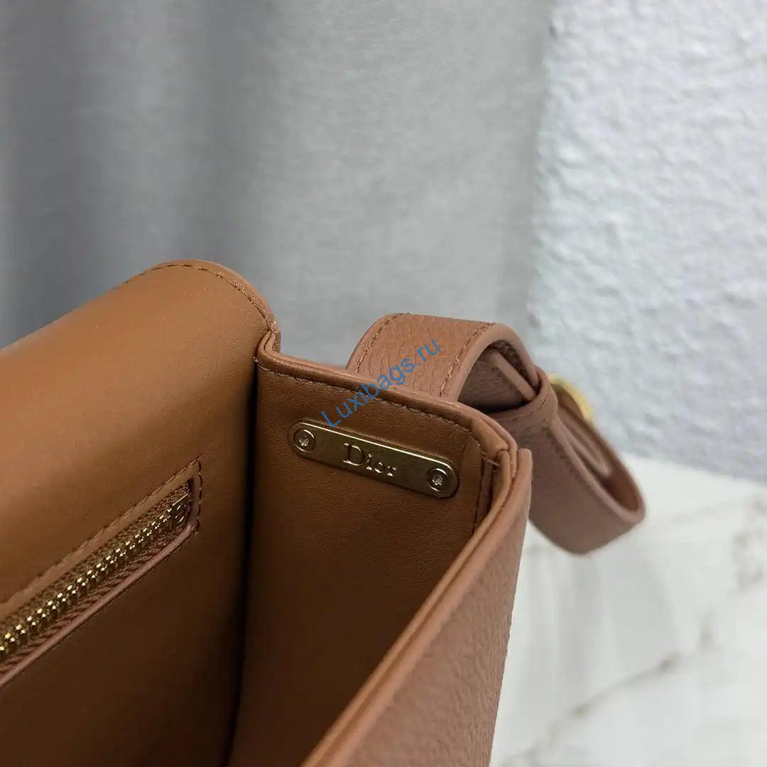 Medium Dior Médaillon Flap Bag M3920QDWP_M900 Gold Brown Grained Calfskin | medium dior medaillon flap bag m3920qdwp m900 grained calfskin 133