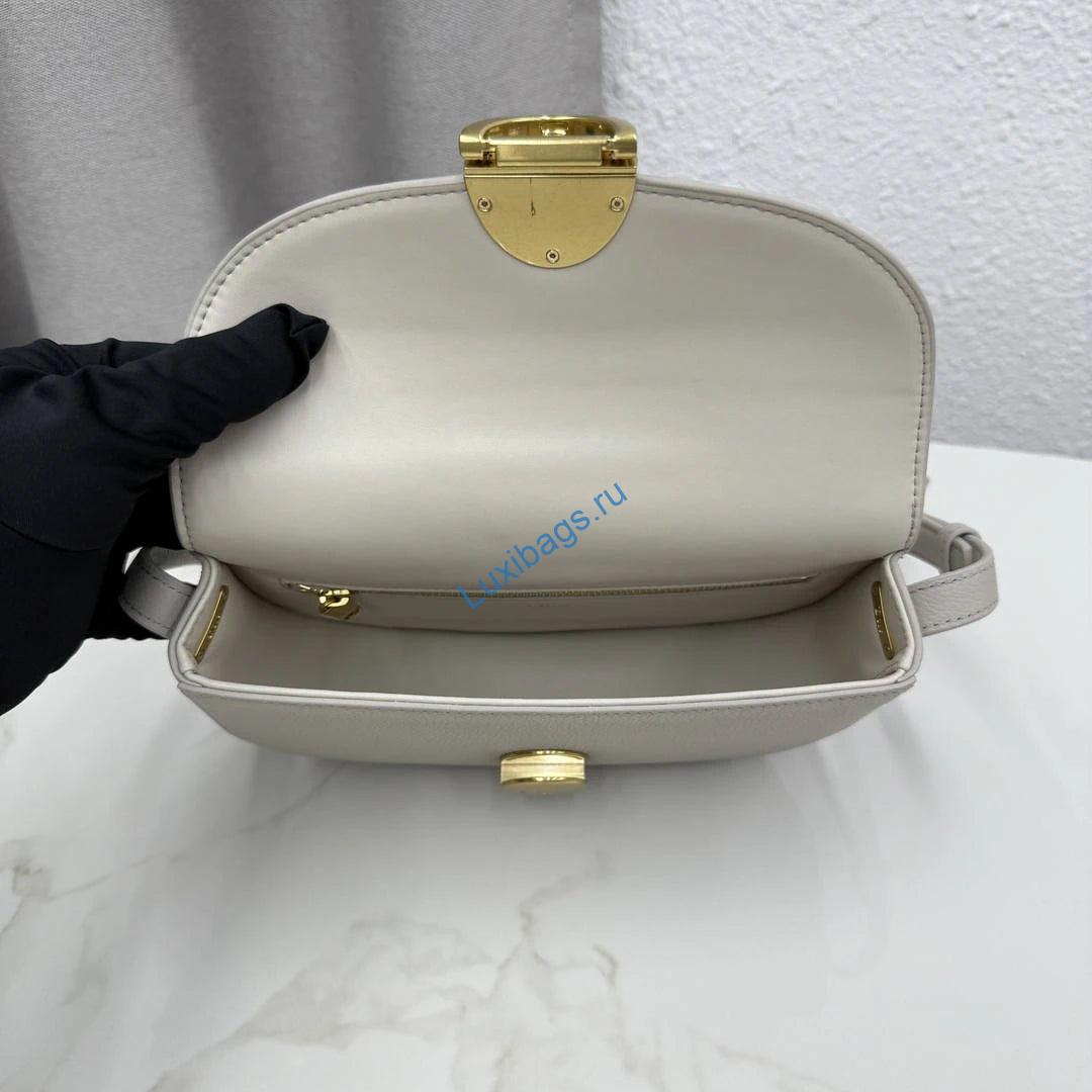 Small Dior Médaillon Flap Bag M3919QDWP_M900 Gray Grained Calfskin | small dior medaillon flap bag m3919qdwp m900 grained calfskin 26