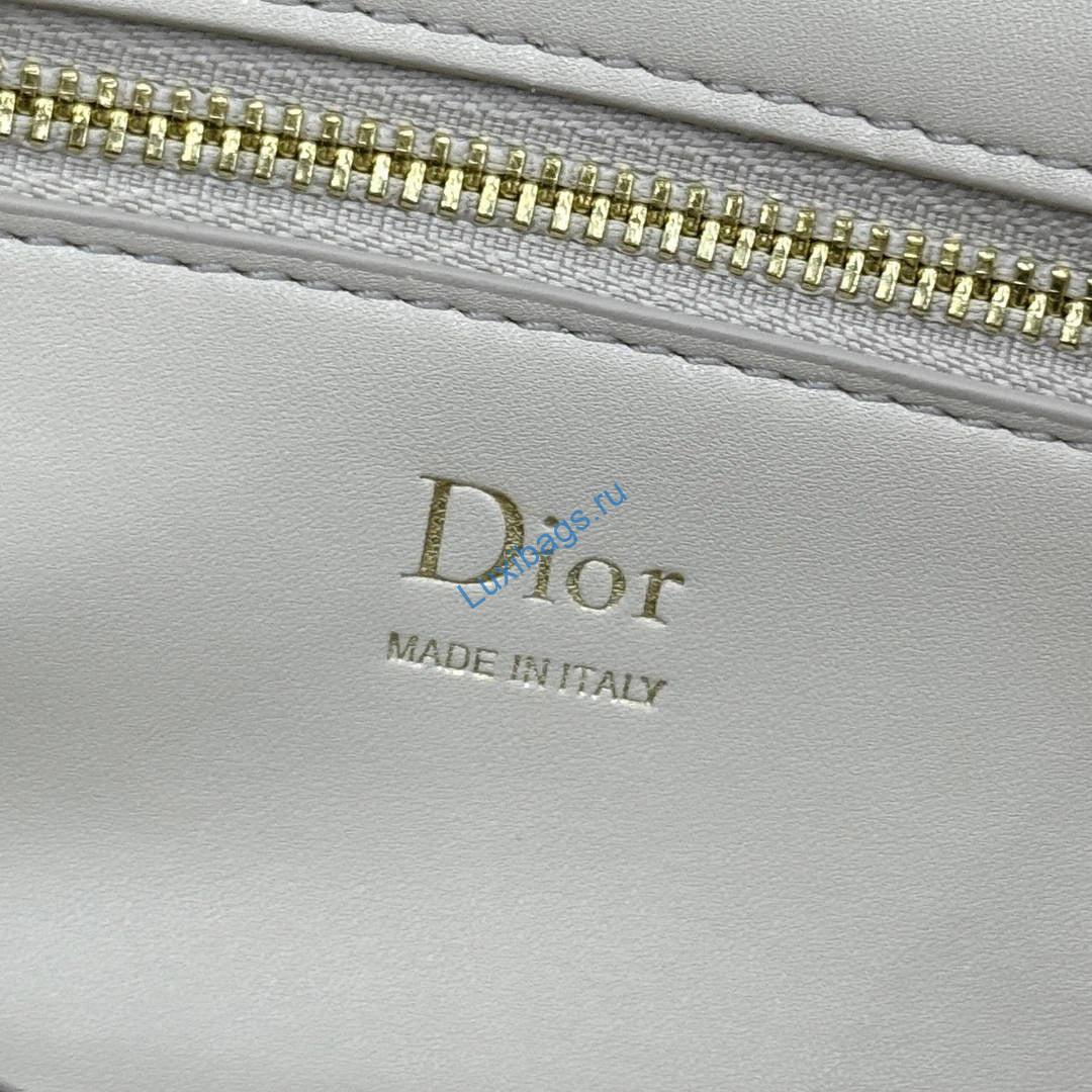 Small Dior Médaillon Flap Bag M3919QDWP_M900 Gray Grained Calfskin | small dior medaillon flap bag m3919qdwp m900 grained calfskin 27