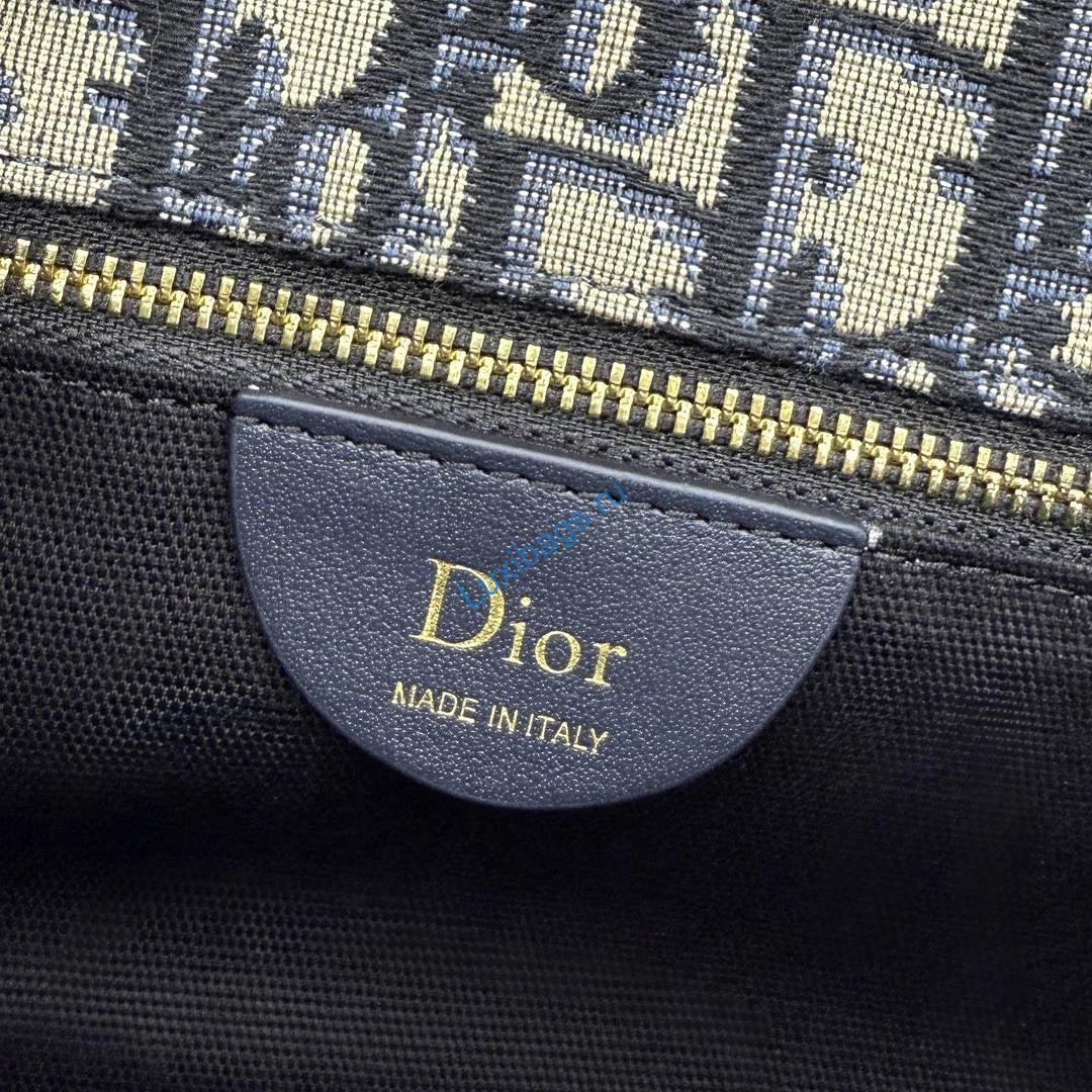 Small Dior Médaillon Flap Bag M3919QDWP_M900 Blue Dior Oblique Jacquard | small dior medaillon flap bag m3919qdwp m900 grained calfskin 99
