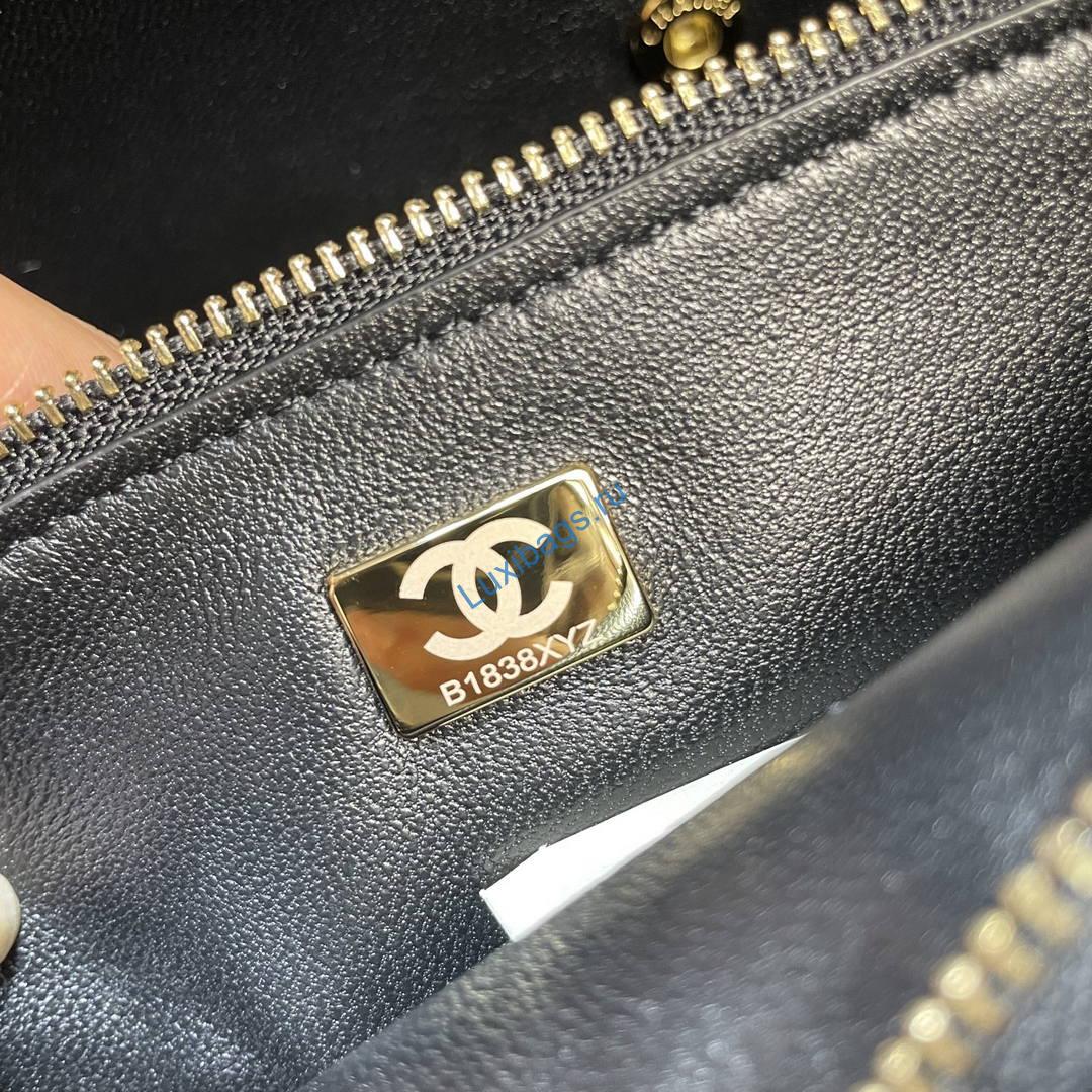 Chanel AS6281 Maxi Flap bag Suede Calfskin & Gold-Tone Metal Black | as6281 maxi flap bag suede calfskin gold tone metal 36