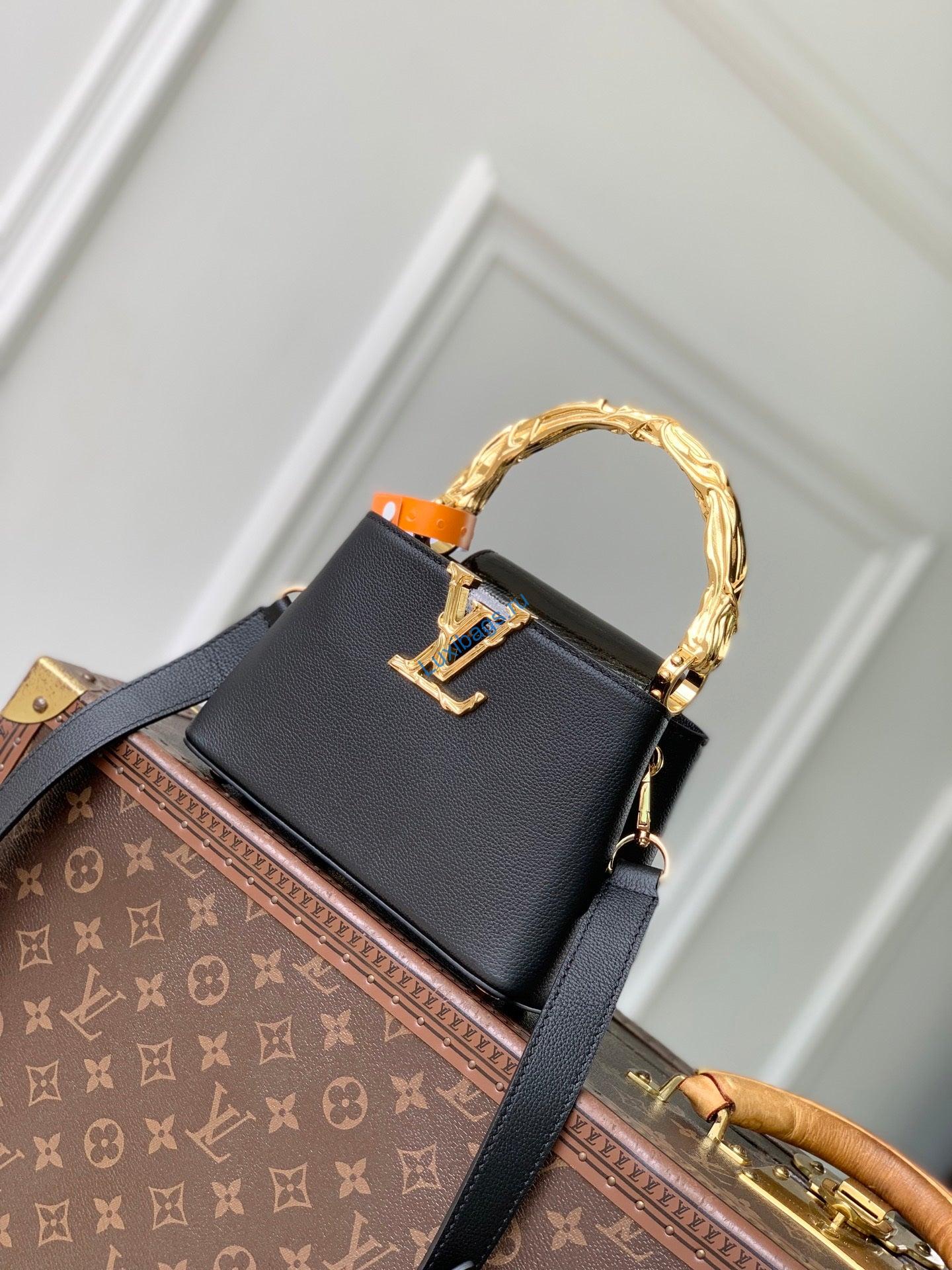 Louis Vuitton LV M13737 Capucines Mini Bag Black