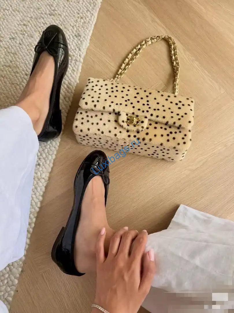 Chanel 20CM Mini Classic Flap Bag 26A Leopard polka dot A69900